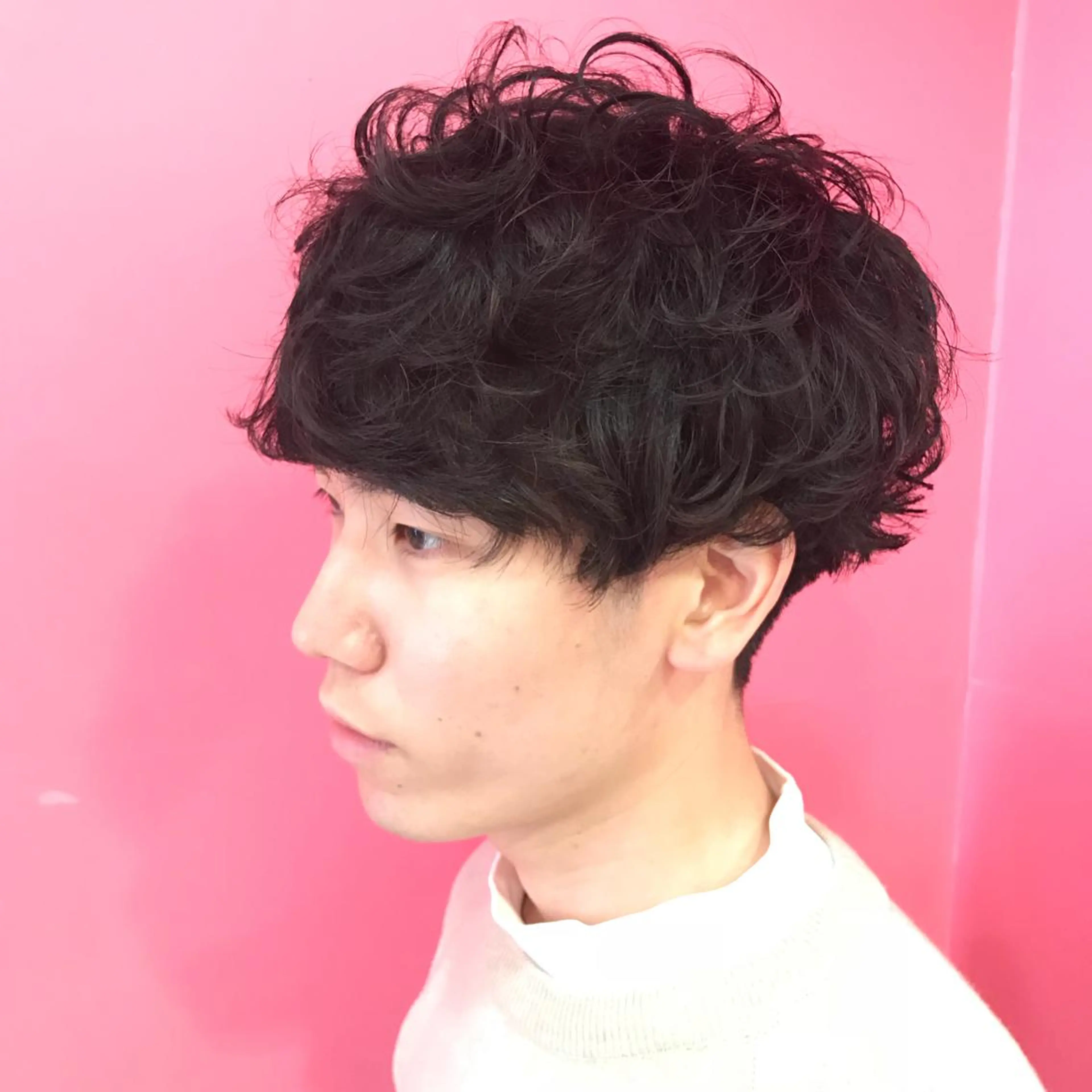 ショート パーマ メンズ マッシュ カット Vir by browのヘアスタイル