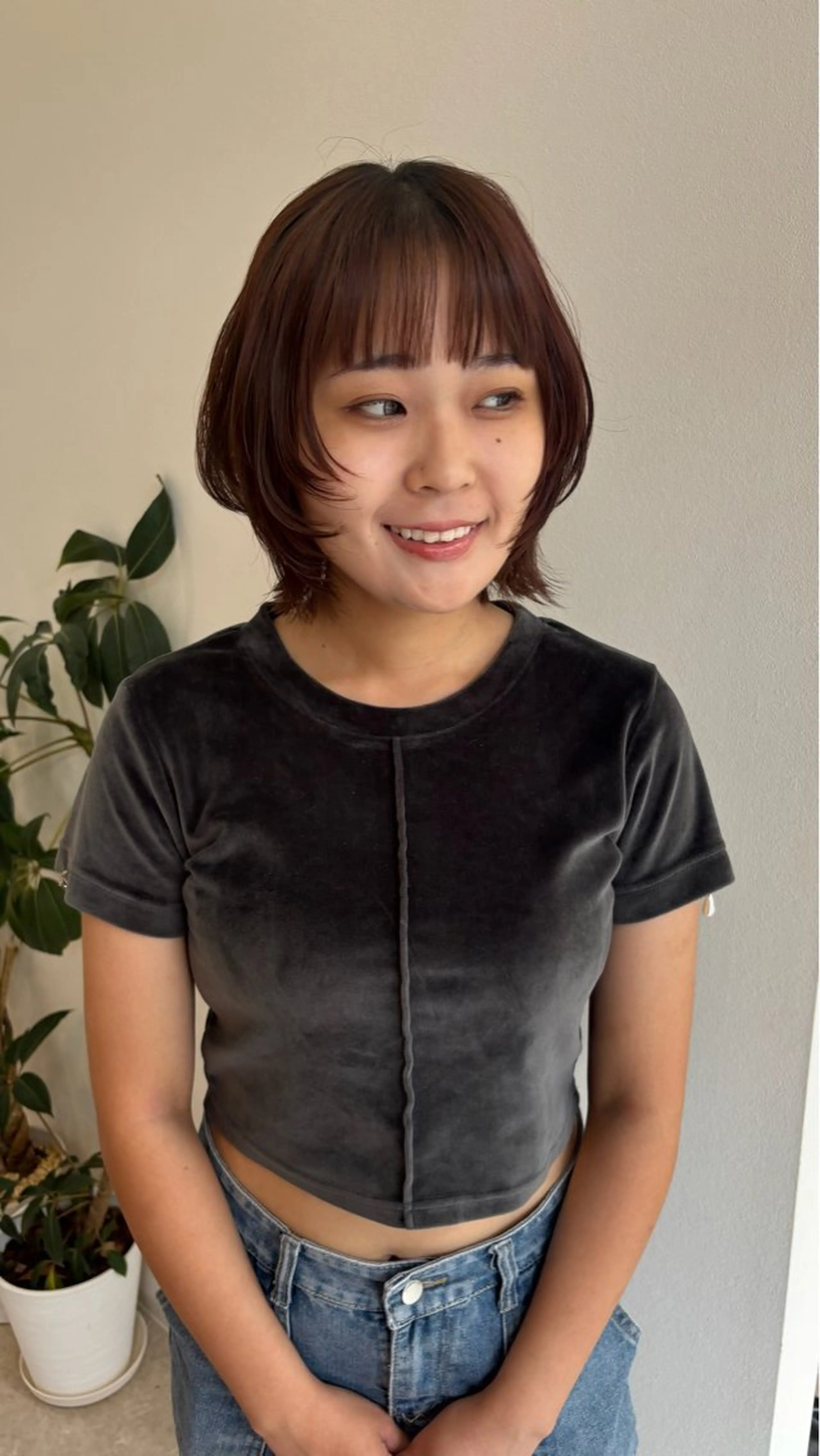 ショート ヘアアレンジ カット トリートメント 能勢 莉里花のヘアスタイル