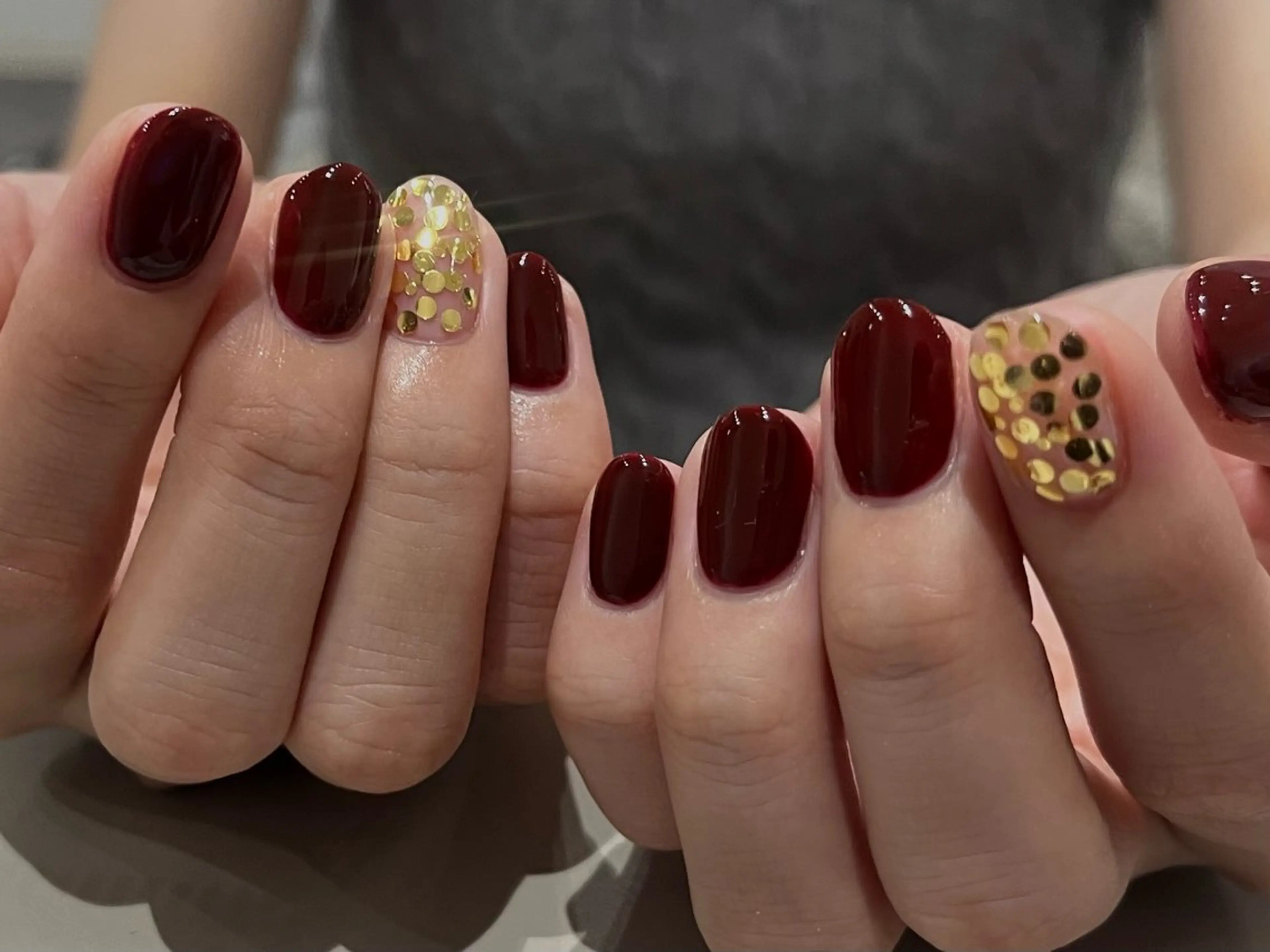 ネイル ボルドー ハンドネイル Etel atelier.のネイルデザイン