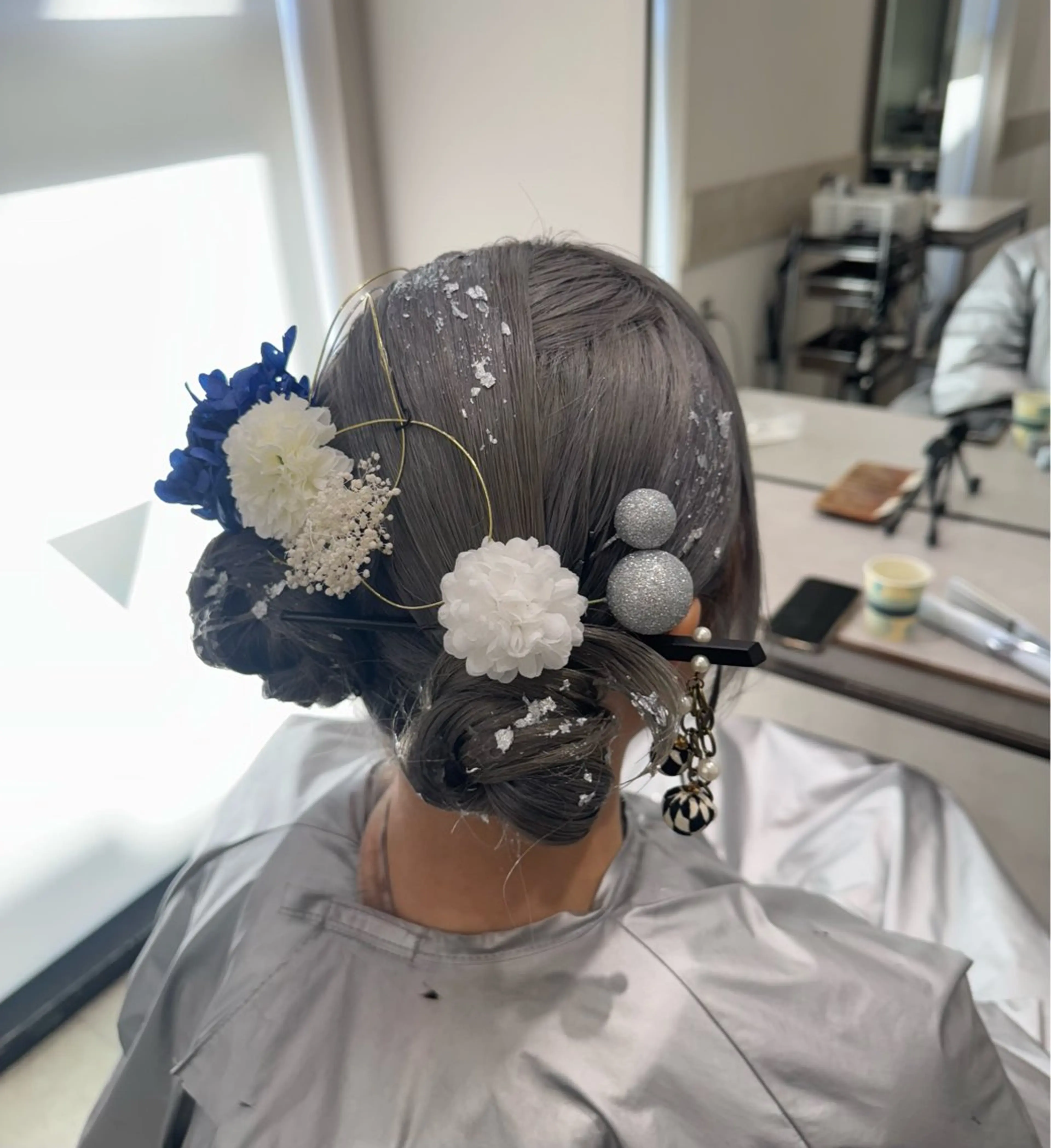 ヘアアレンジ 成人式 ヘアセット 透明感カラー✨艶髪 制作🌱山根あゆみのヘアスタイル