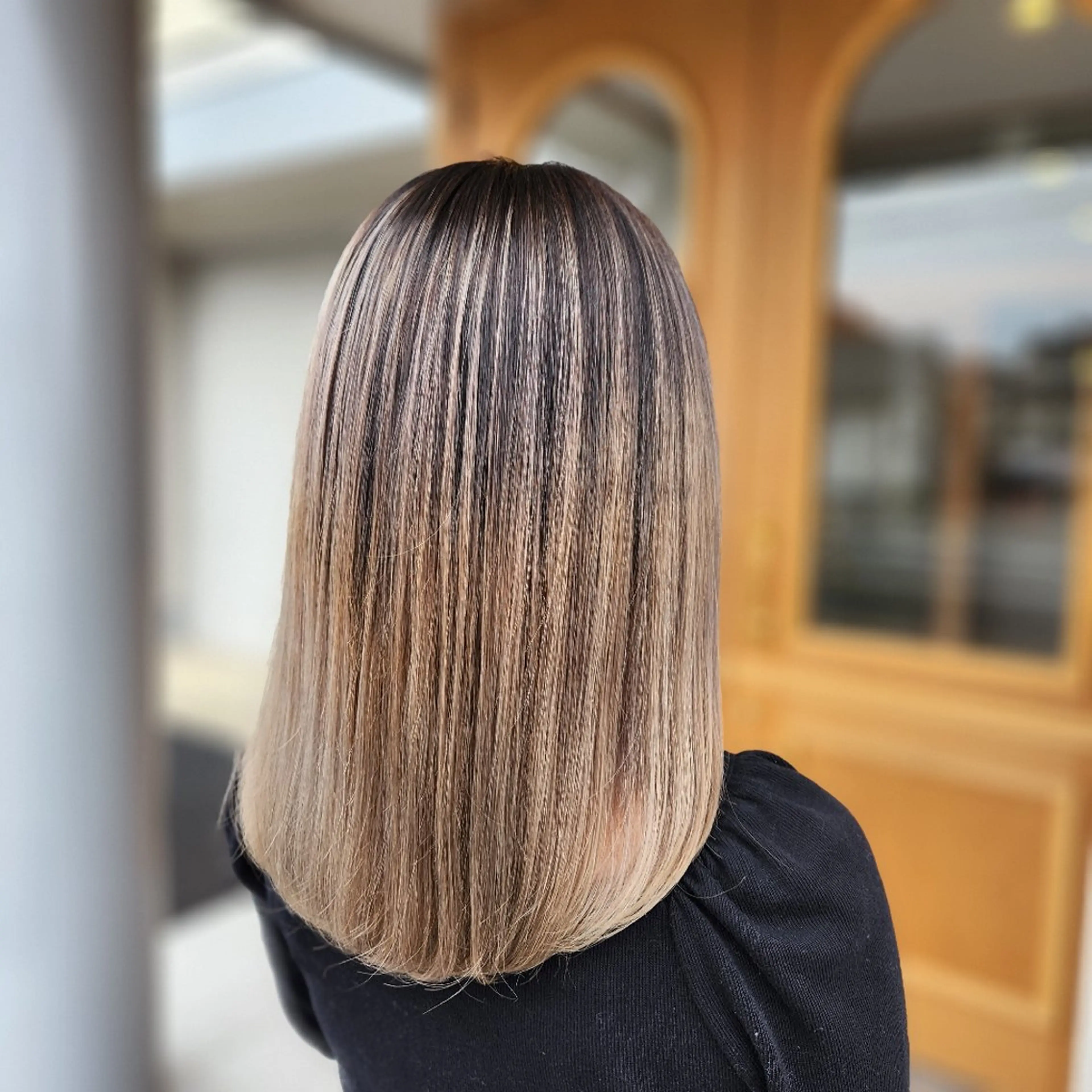 カラー バレイヤージュ ブリーチ ダブルカラー O.hair designers所属・シールエクステ🎀 ホシノ🕒ユウカのヘアスタイル