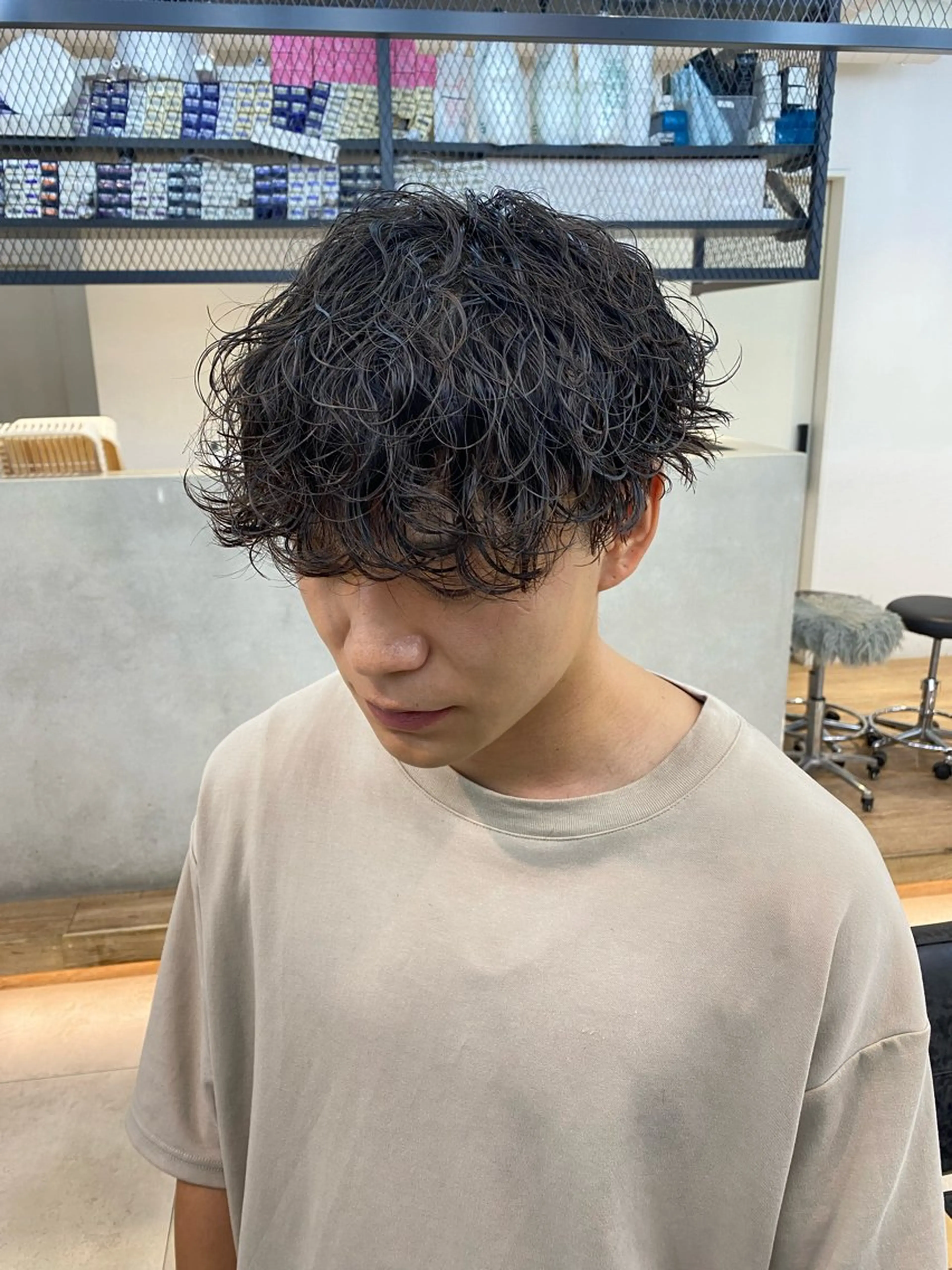 パーマ メンズ カット パーマ 新宿【メンズパーマ】 塩澤太一のヘアスタイル