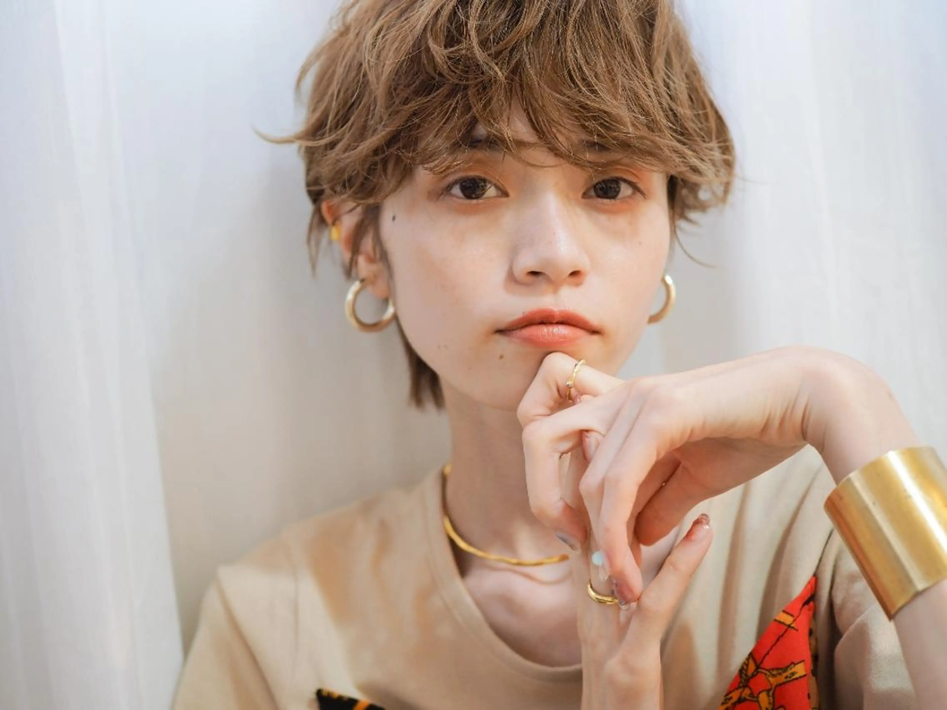 ショート パーマ ショートヘア レイヤー:透けカラー :髪質改善🌼✨のヘアスタイル