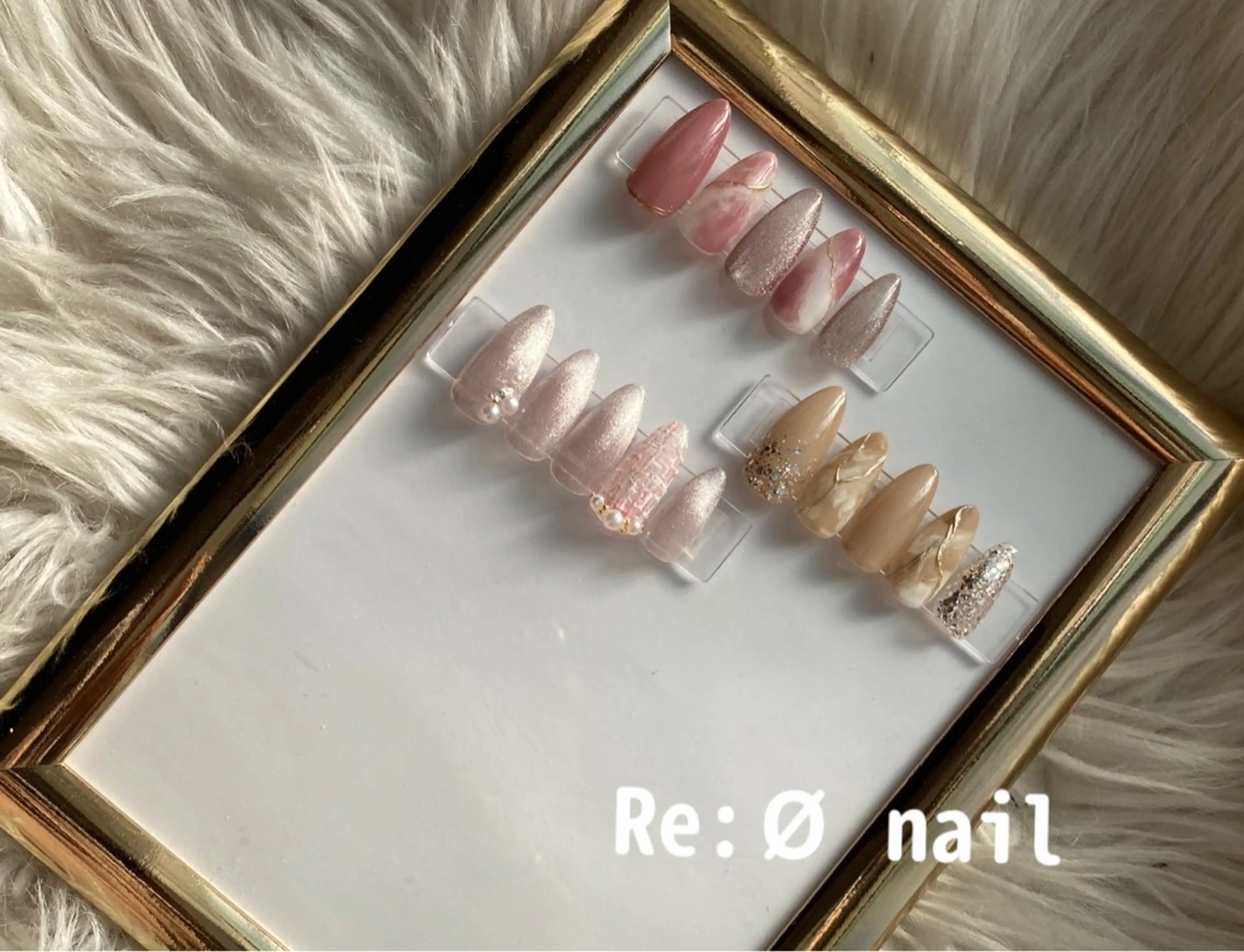ネイル ツイードネイル ハンドネイル Re:Ø nail 🩵TSUJIのネイルデザイン