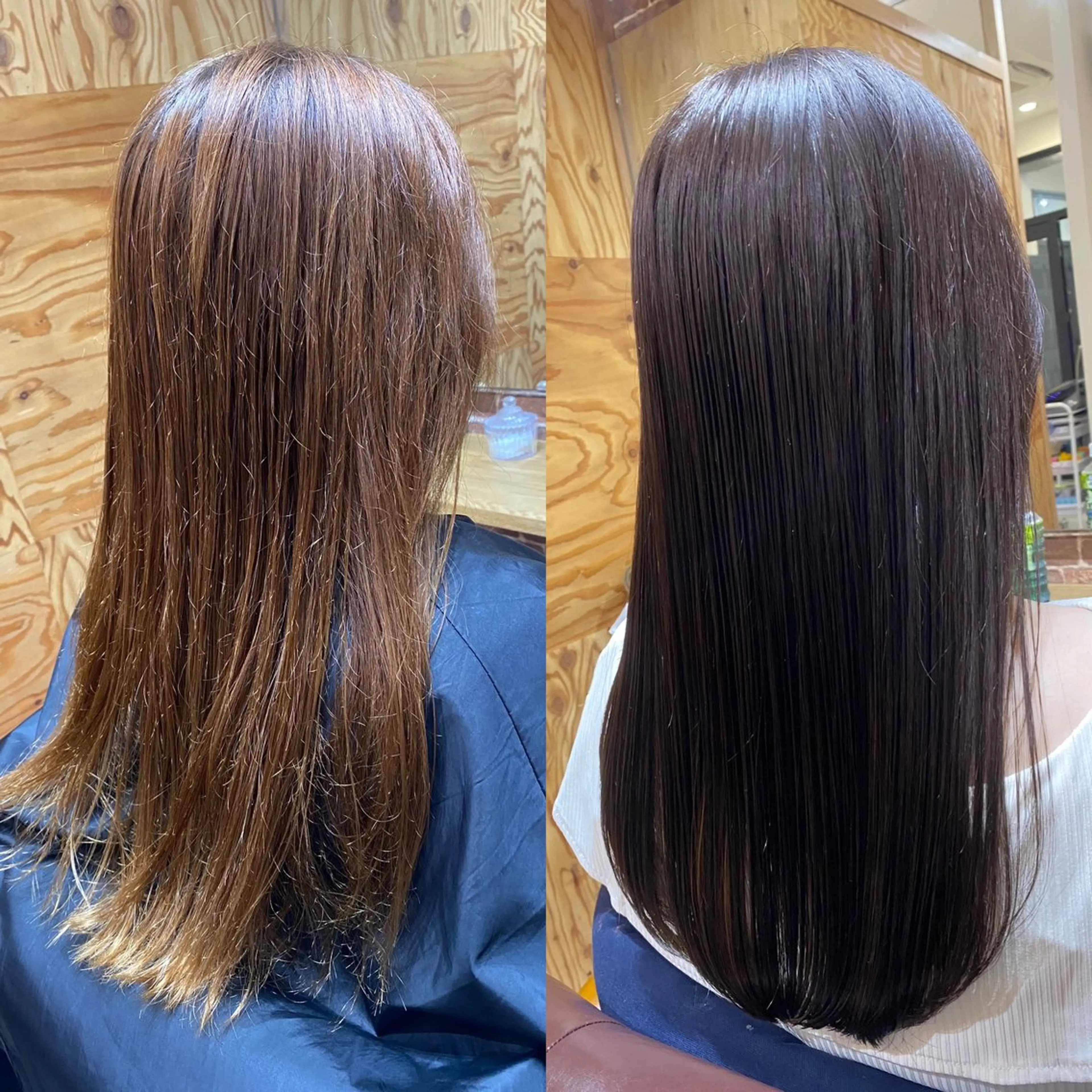 ロング カラー パーマ ベージュカラー ブリーチ ブラウンカラー モカブラウン バイオレットカラー カット ヘアカラー 縮毛矯正 トリートメント ♡オシャ髪♡AI ✂️newi町田のヘアスタイル