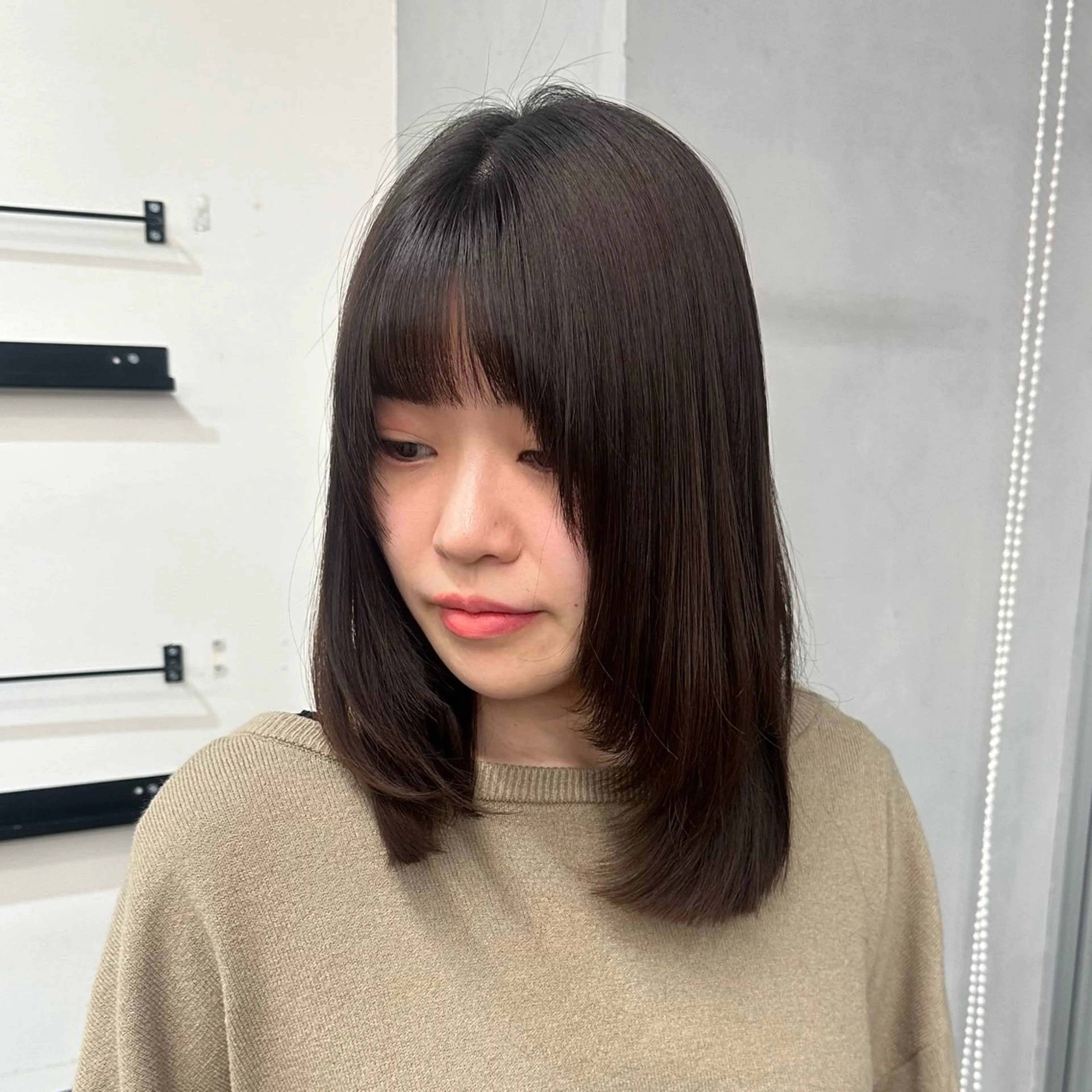 ミディアム レイヤーカット PARC by Un ami所属・もも ／メンズ〜レディースのヘアスタイル