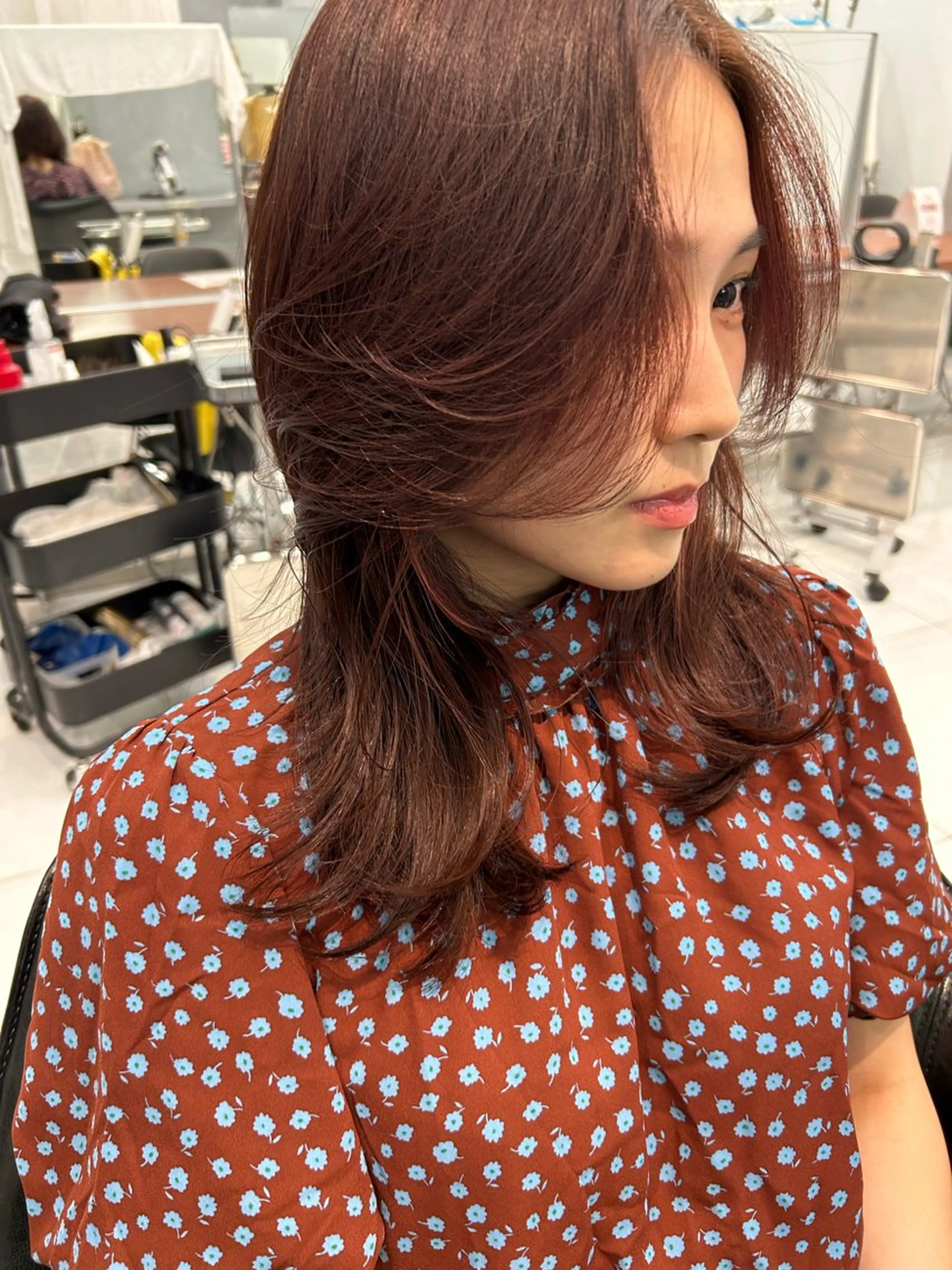 ロング カラー 韓国風ヘア レイヤーカット sunvalley所属・白髪染め 解決‼️のヘアスタイル