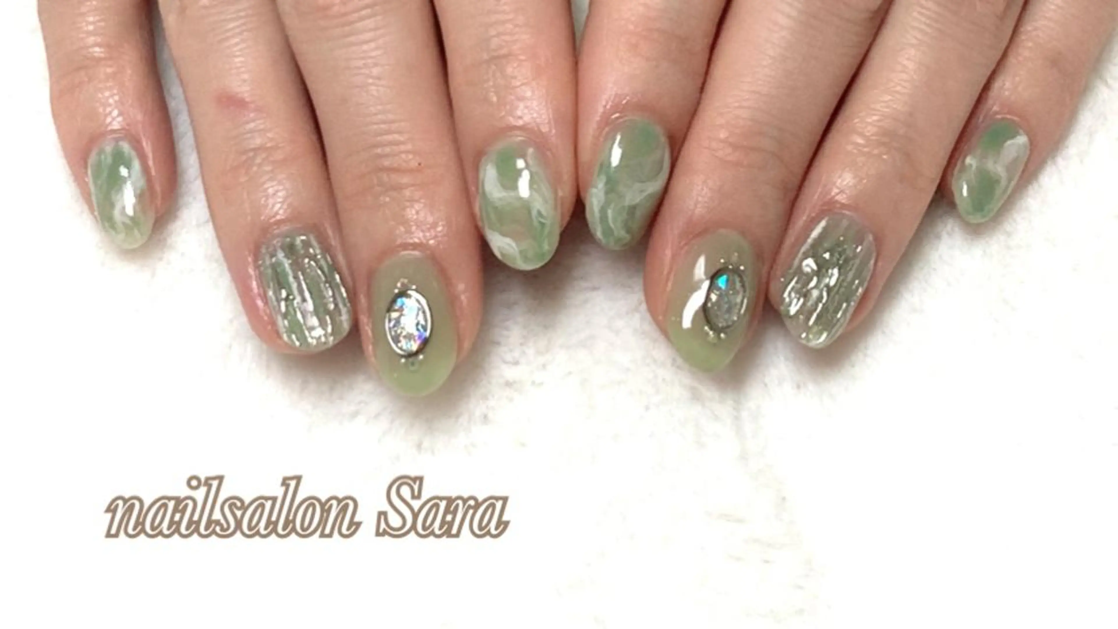 ネイル ミラーネイル 春ネイル Sara所属・nailsalon Saraのネイルデザイン