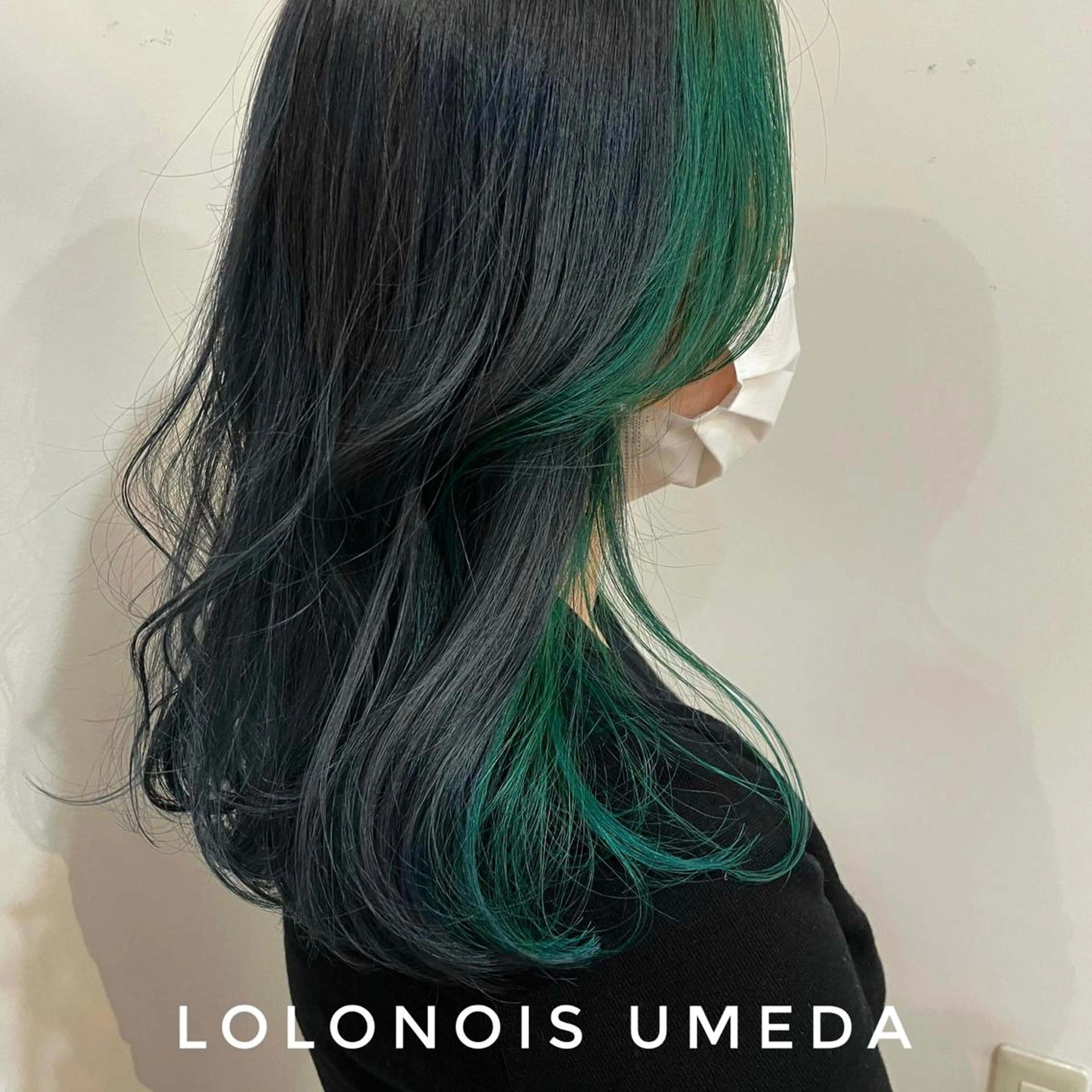 ロング カラー ミストバング  フェイスフレーミング Lolonois梅田 /Okazaki:)のヘアスタイル