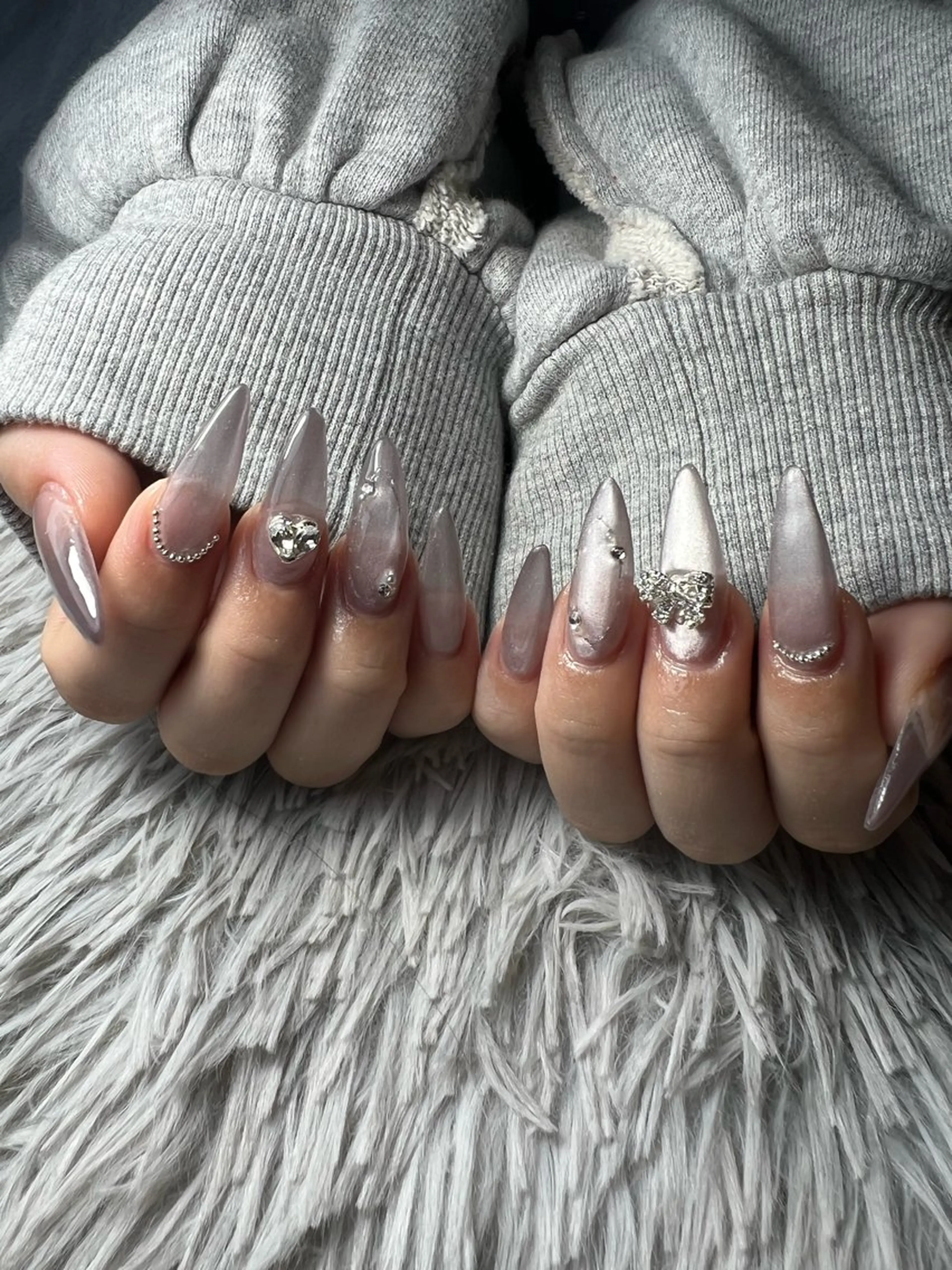 ネイル マグネットネイル スカルプネイル ハンドネイル シェヌネイル JURAのネイルデザイン