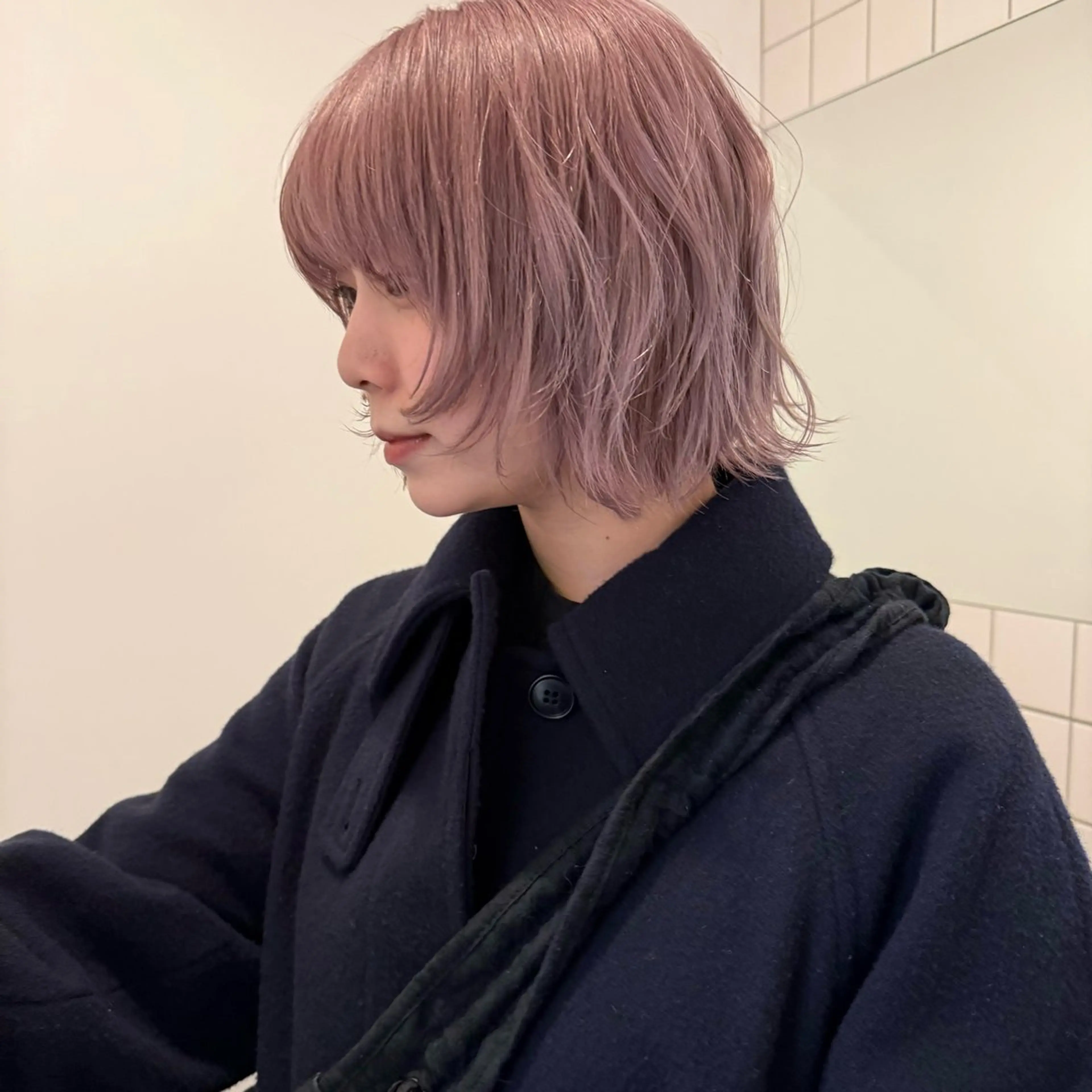 ミディアム ヘアカラー トリートメント 舟橋耀/ブリーチカラ ー/レイヤーカットのヘアスタイル