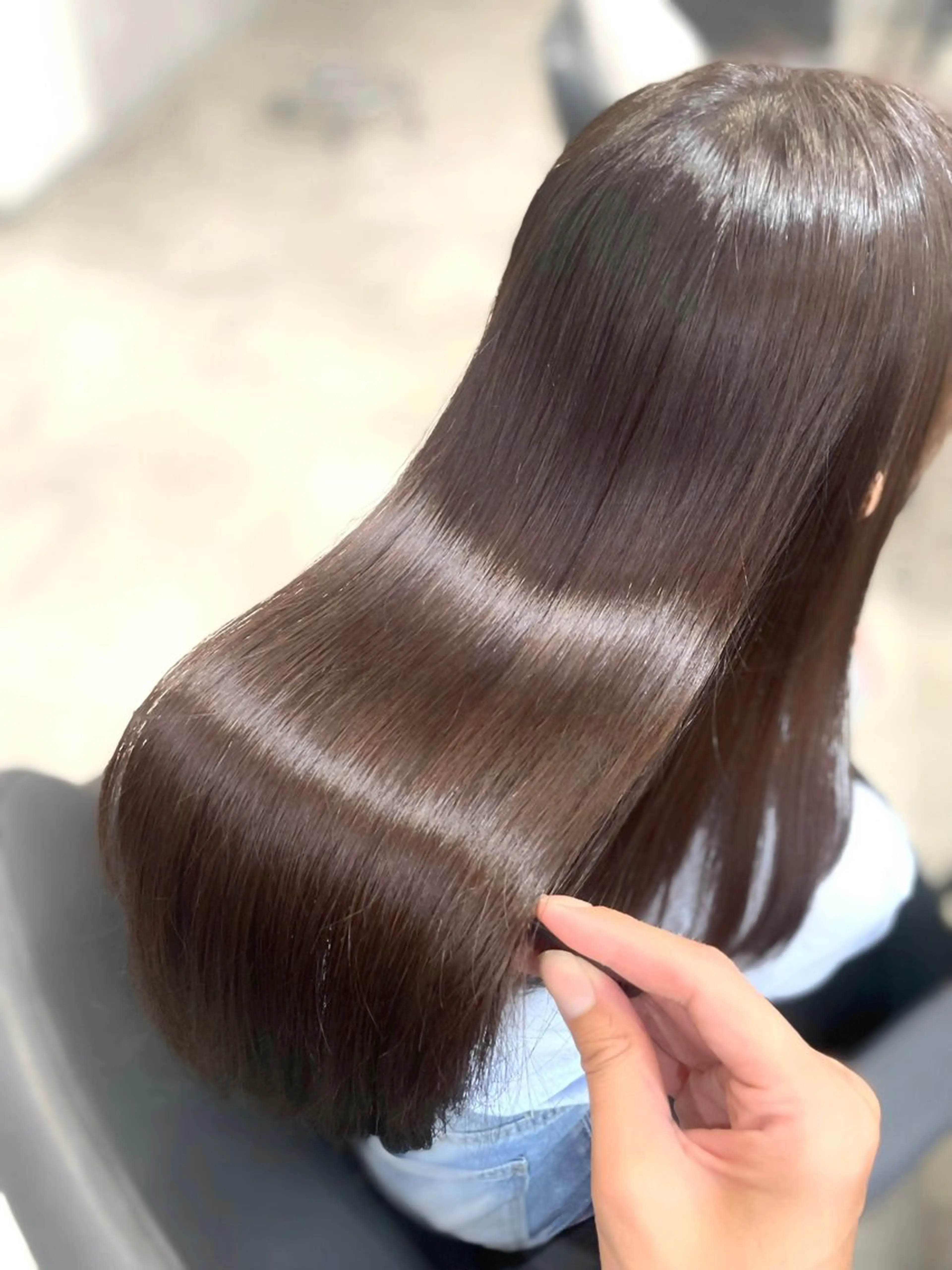 セミロング カット 縮毛矯正 トリートメント 杉野/髪質改善 Zina博多店長のヘアスタイル