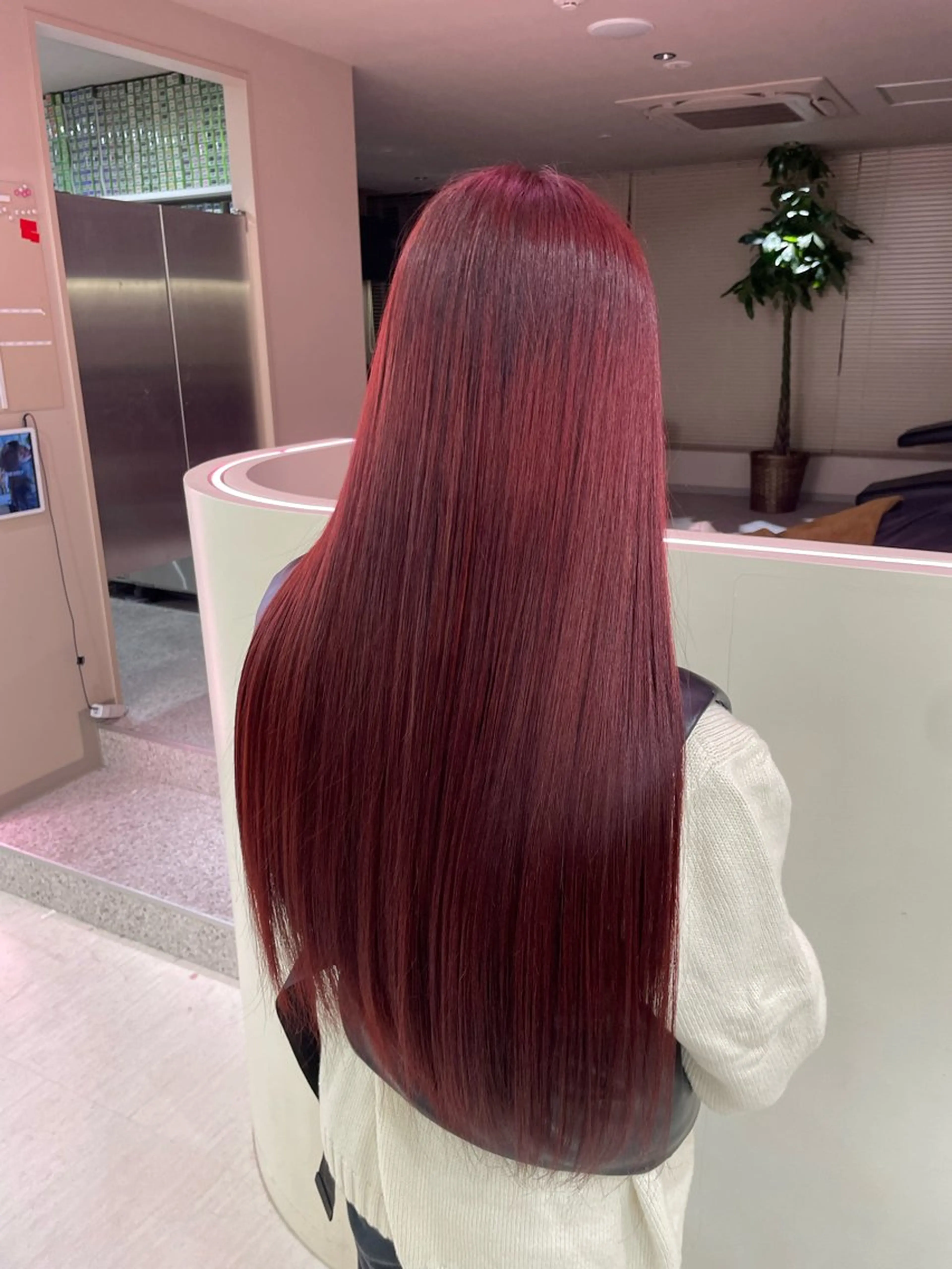 カラー 🤎🎀ブリーチなし ピンクラベンダー🧸のヘアスタイル