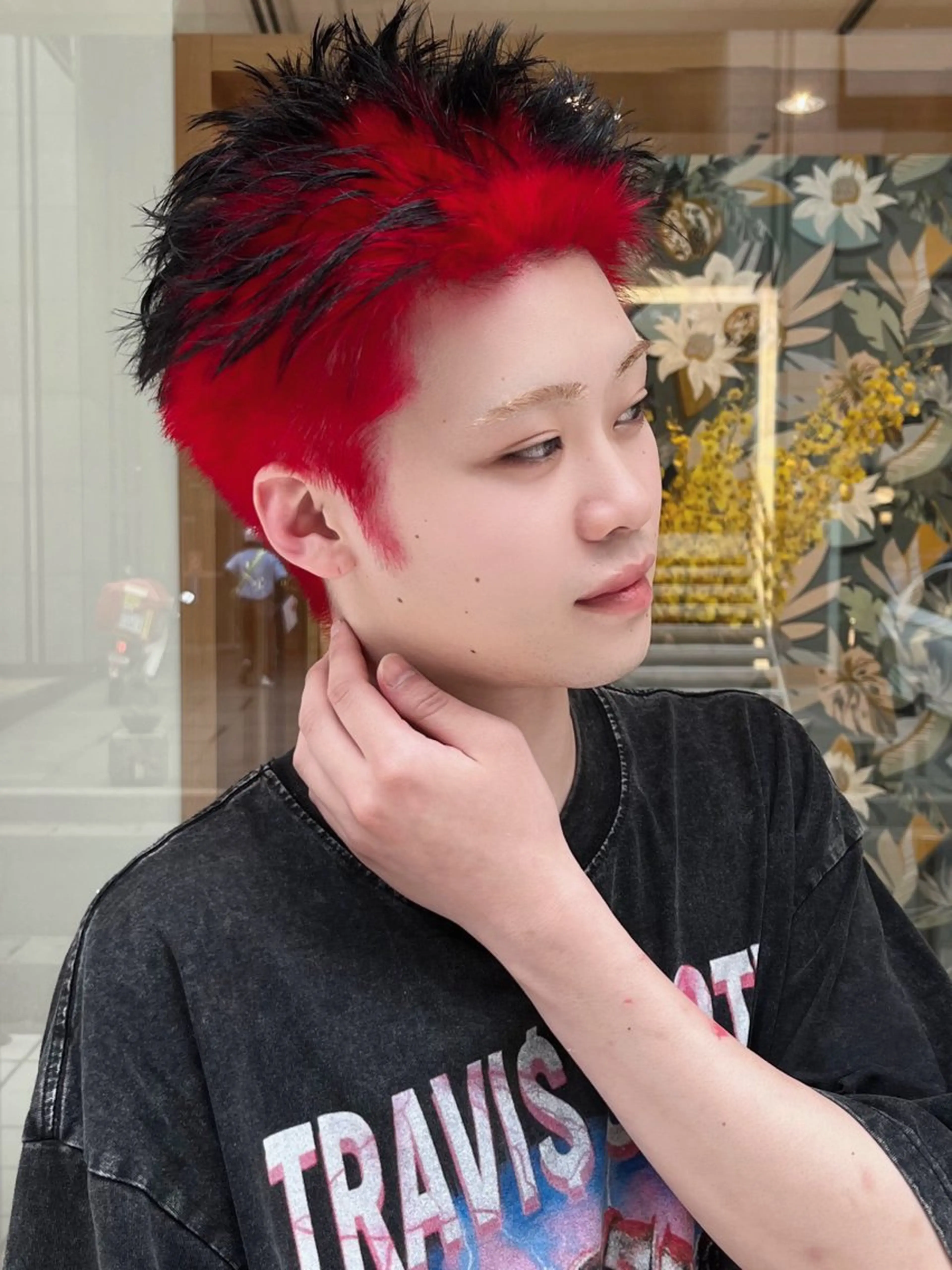 ショート カラー メンズ メンズブリーチ ブリーチ ダブルカラー カット ヘアカラー 拓斗/天神/ メンズカット👑のヘアスタイル