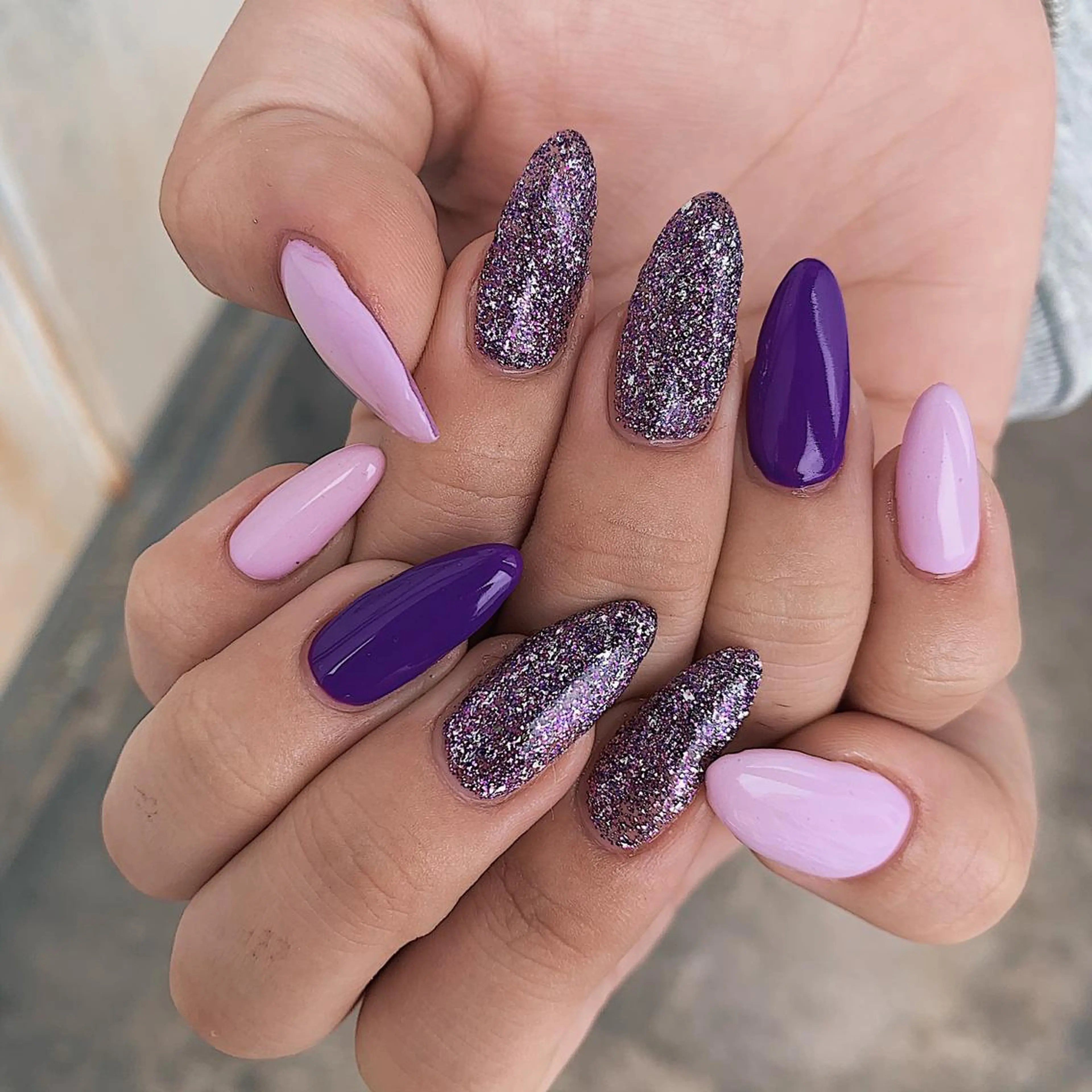 ネイル パープル tener 🧋yume🧋のネイルデザイン