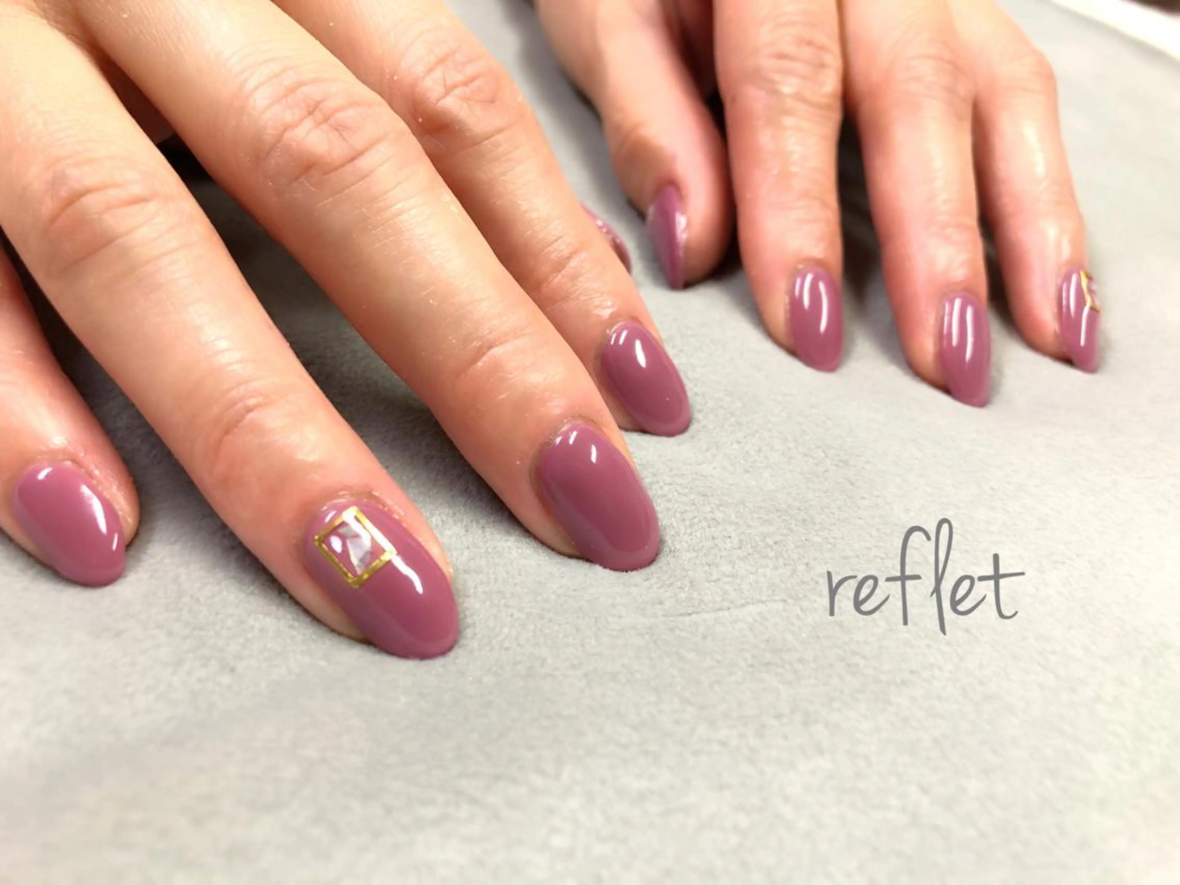 ネイル パープル ハンドネイル reflet nailのネイルデザイン