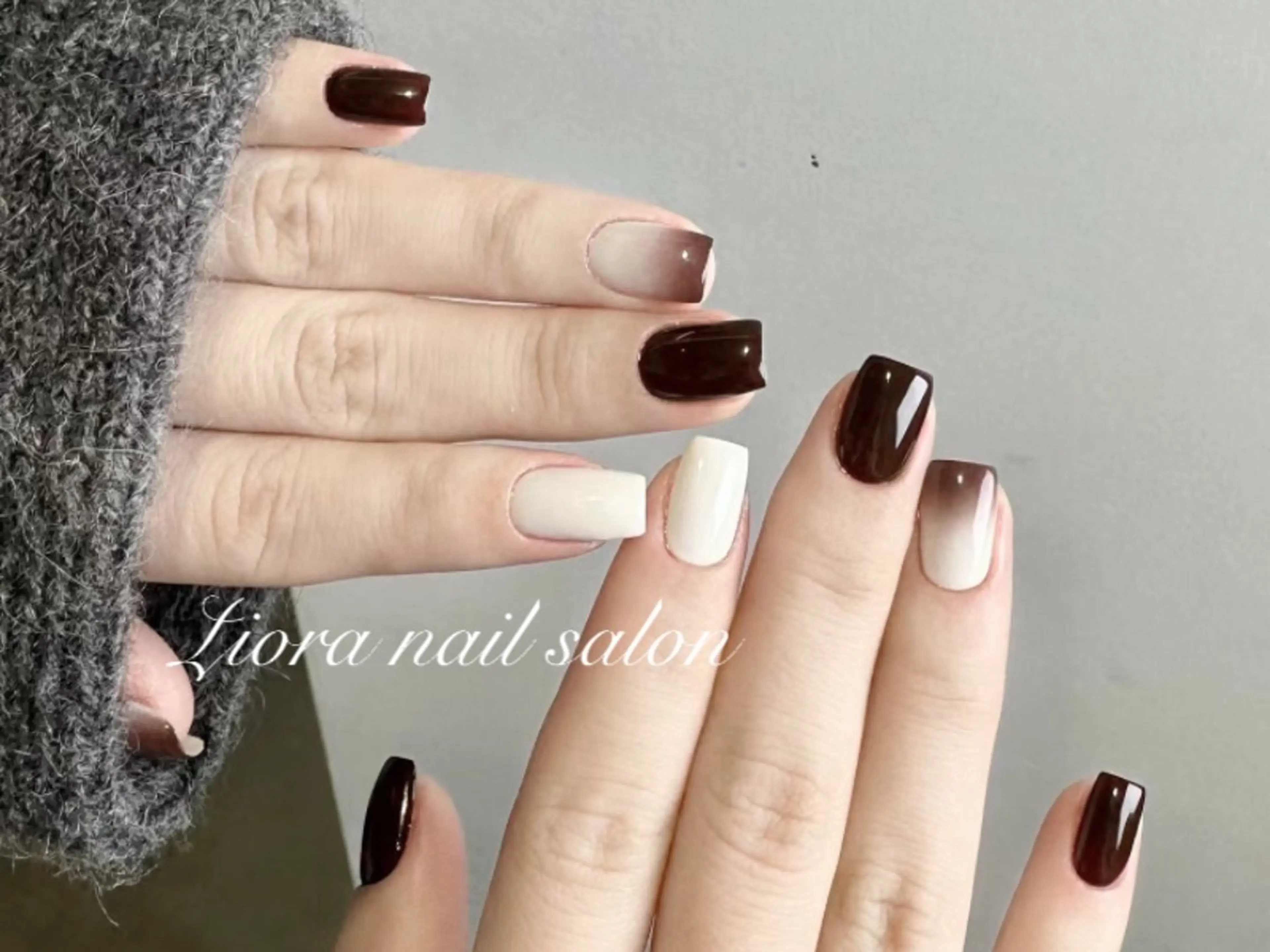 ネイル フレンチネイル ジェルネイル ガーリー グラデーション キラキラネイル ハンドネイル Liora ネイルサロン所属・Liora nail salonのネイルデザイン
