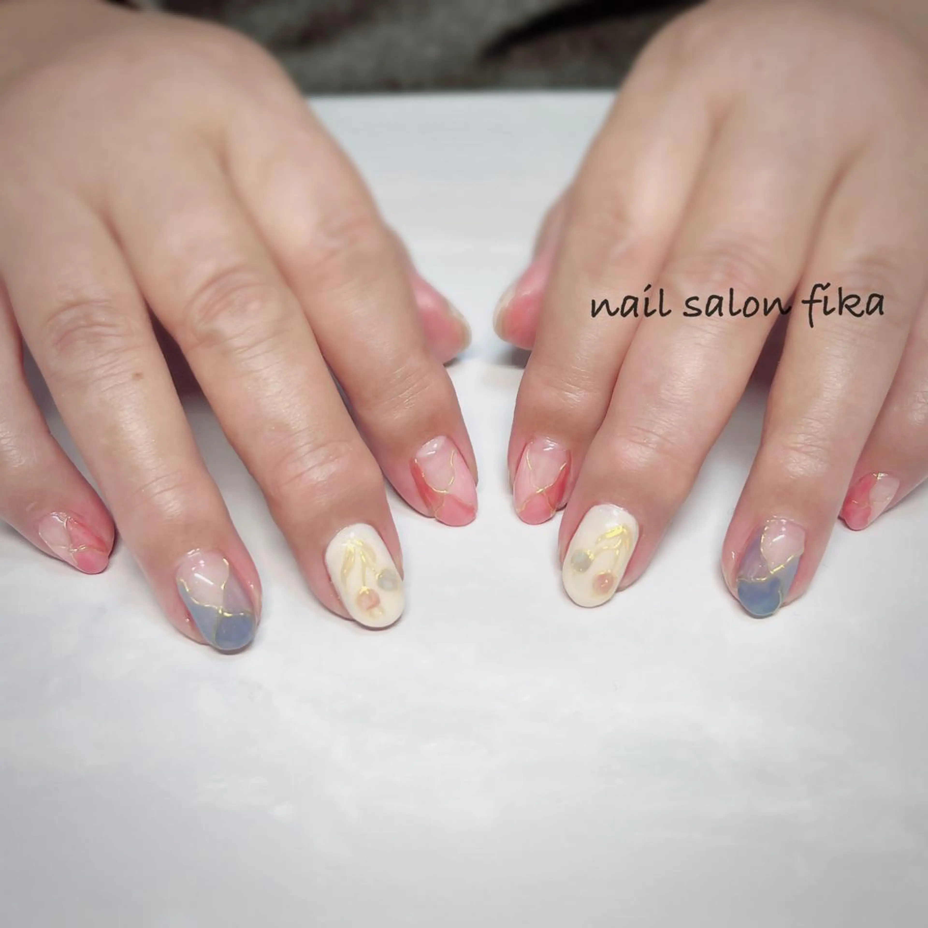 ネイル フラワーネイル nail salon fikaのネイルデザイン