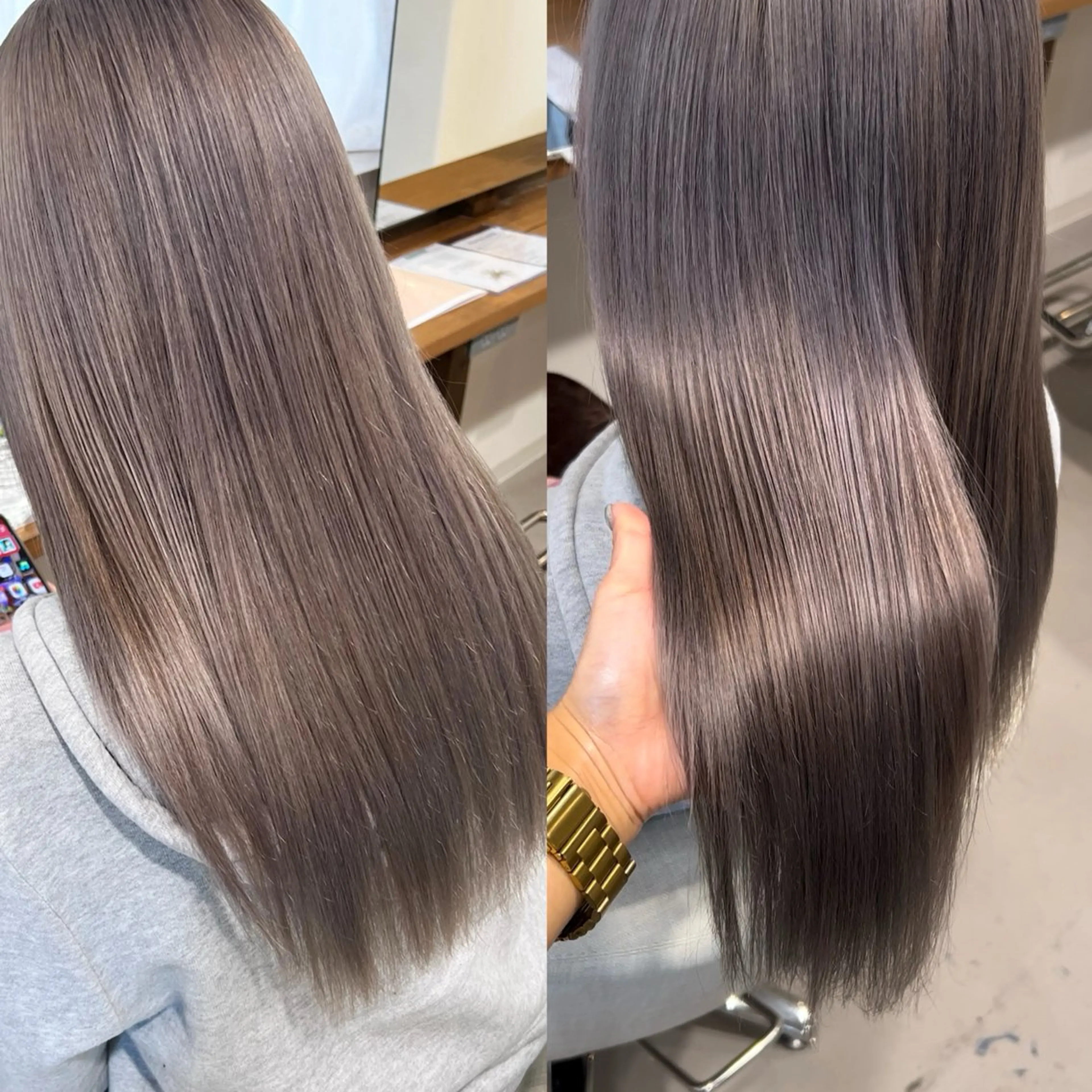 ロング ヘアカラー ココルアナ 豊中美容室のヘアスタイル