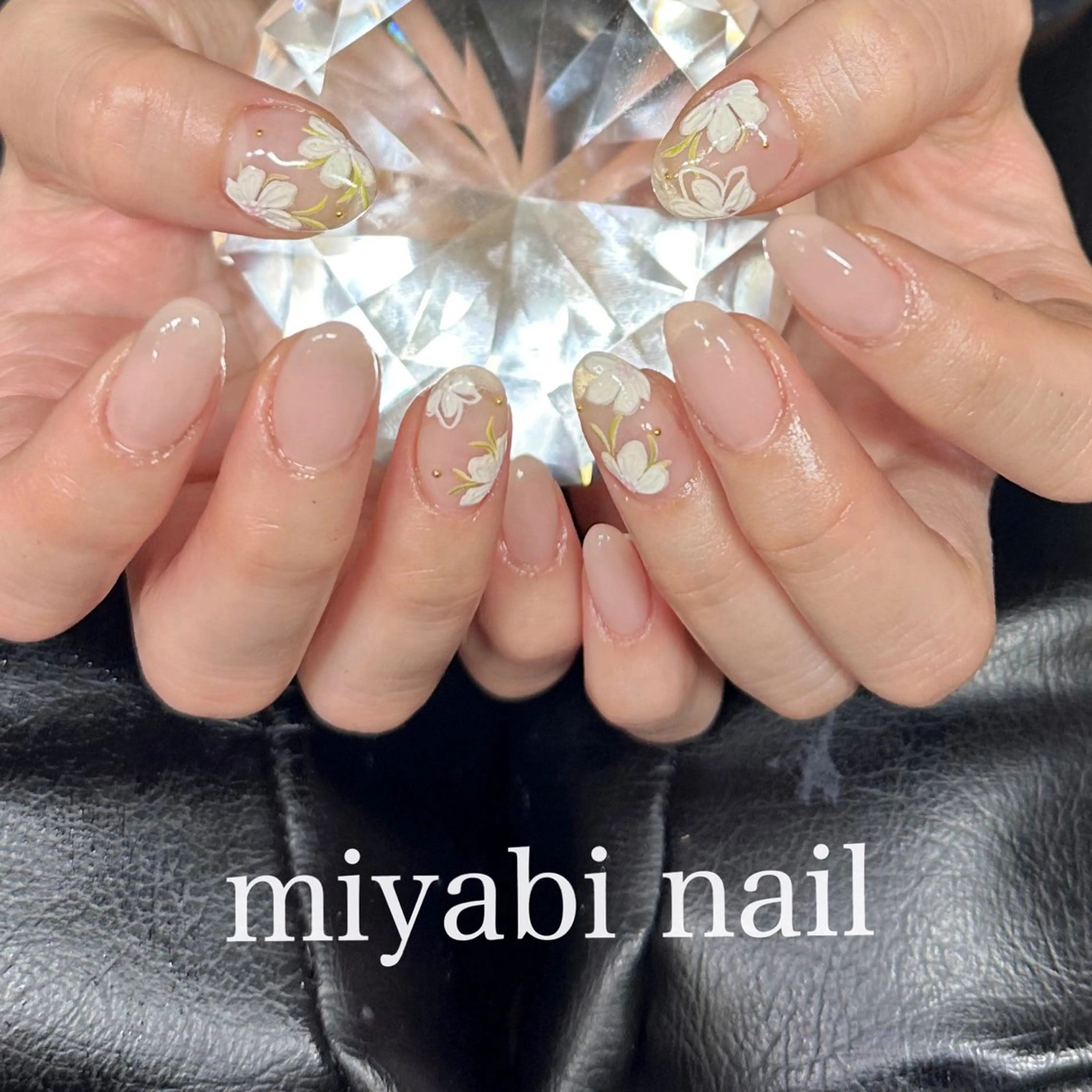 ネイル アートネイル フラワーネイル ジェルネイル 持ち込み オフィスネイル ハンドネイル miyabi nail 桂川駅近くのネイルデザイン