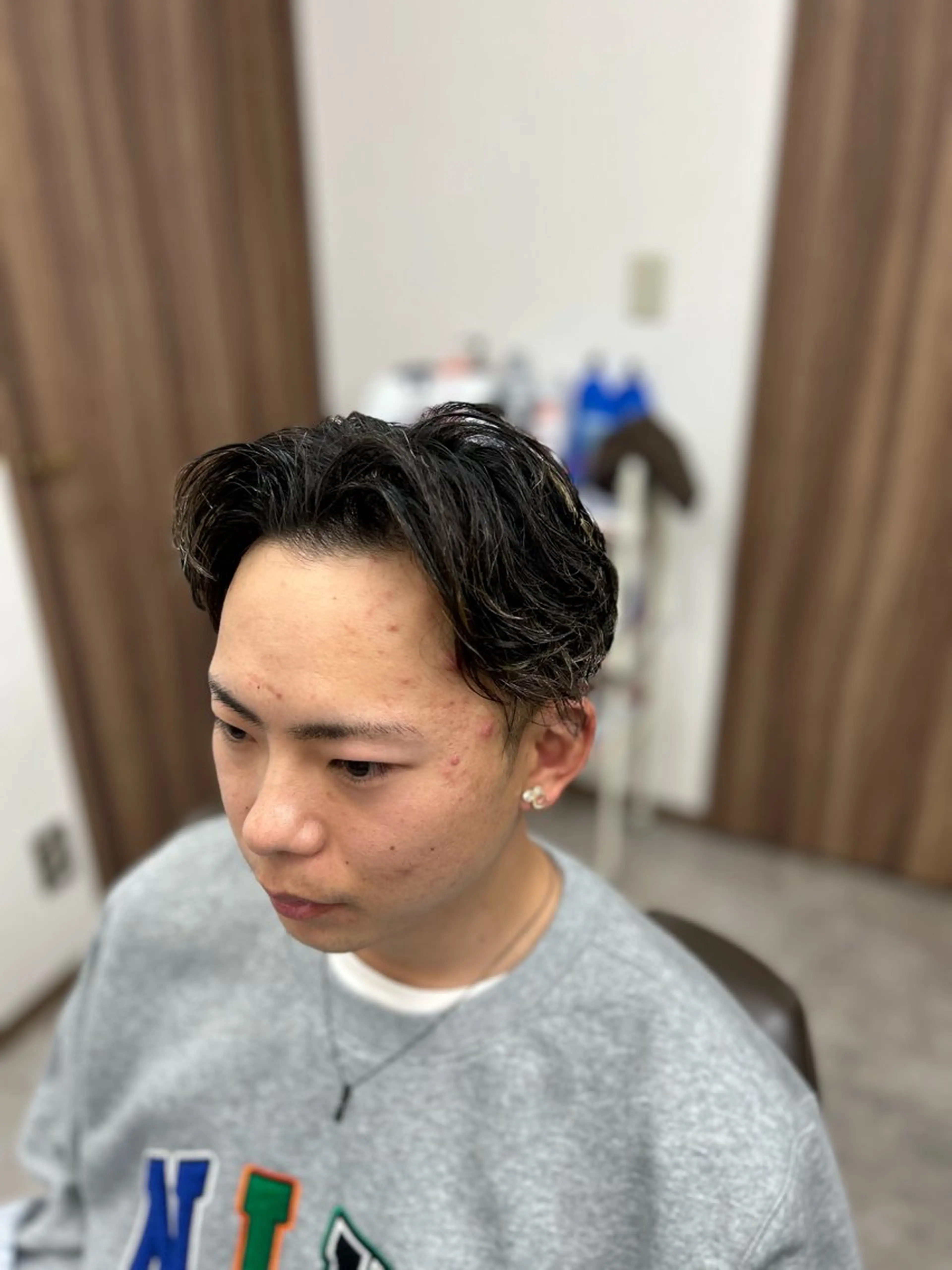 パーマ スパイラルパーマ BARBER SHOP 涼所属・清水 大生のヘアスタイル