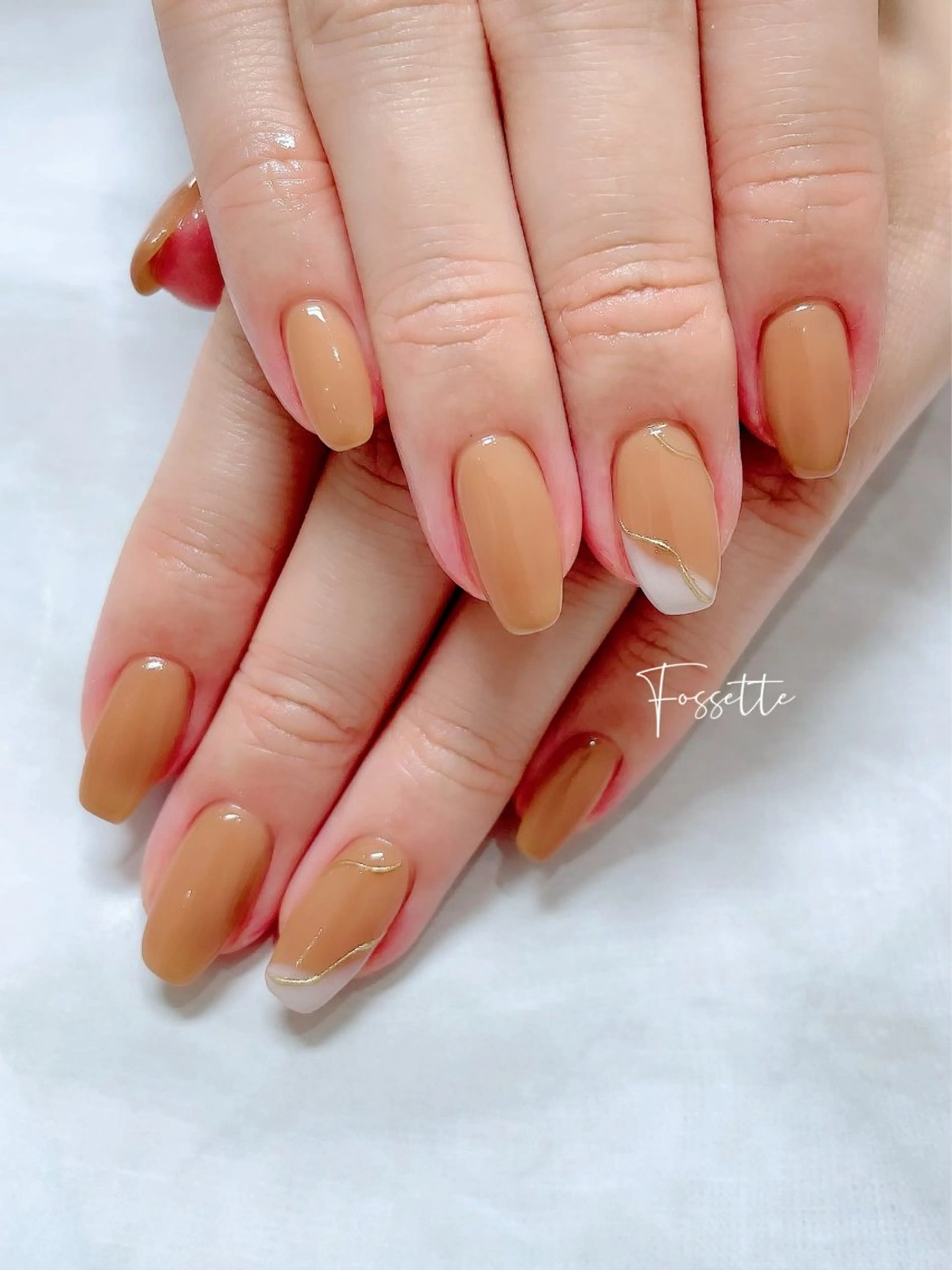ネイル フレンチネイル ミラーネイル オフィスネイル シンプルネイル nailsalon Fossetteのネイルデザイン