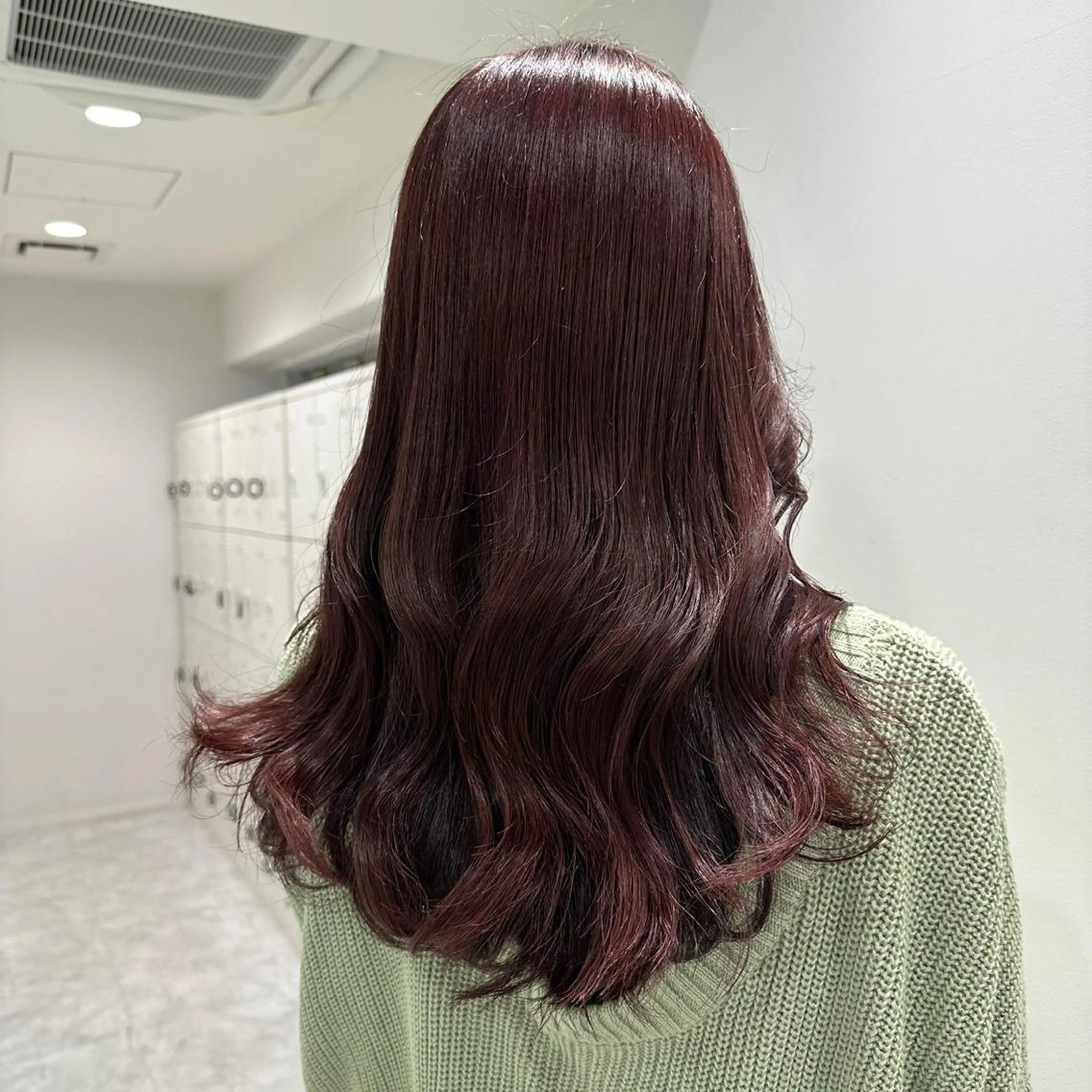 ロング カラー ブラウンカラー ショコラブラウン 韓国レイヤーカット /ダブルカラーのヘアスタイル