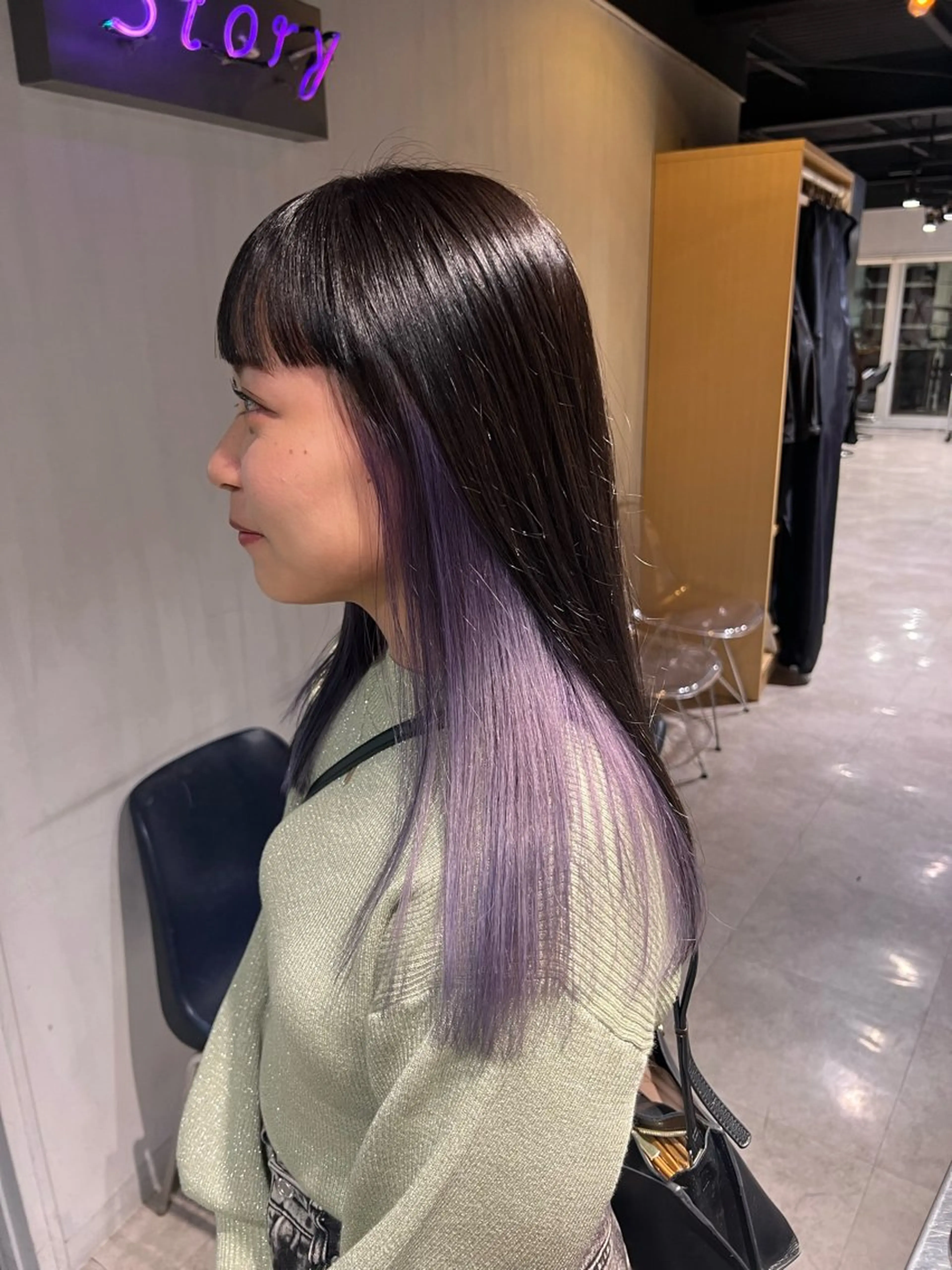 ロング ヘアカラー トリートメント NANAMI🩵 大人可愛い韓国ヘアのヘアスタイル