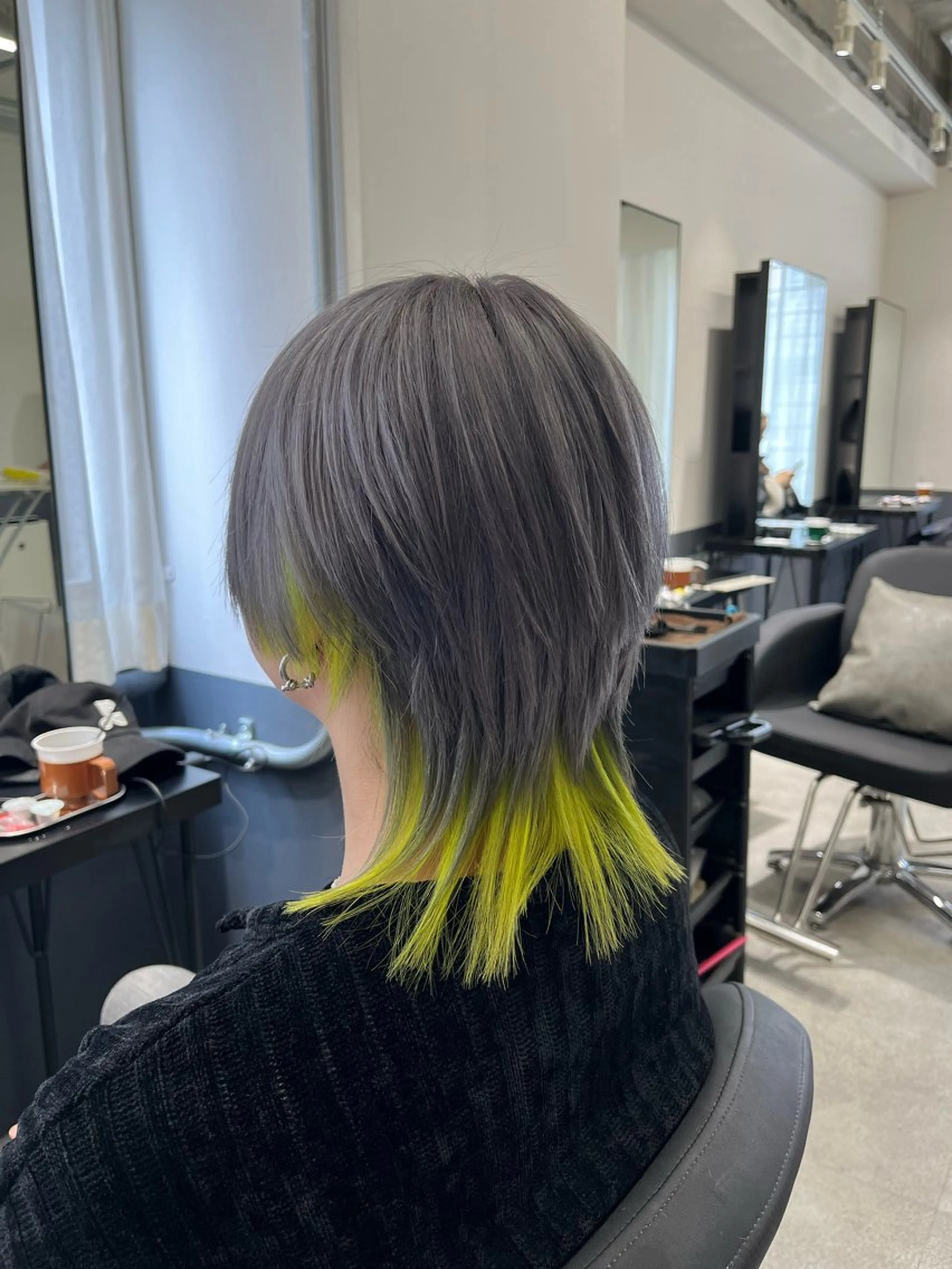 ショート メンズ オールバック アップバング センターパート フェードカット マンバンヘア カット ヘアカラー CIERA 堀江所属・西岡 あつみ/ 堀江美容室のヘアスタイル