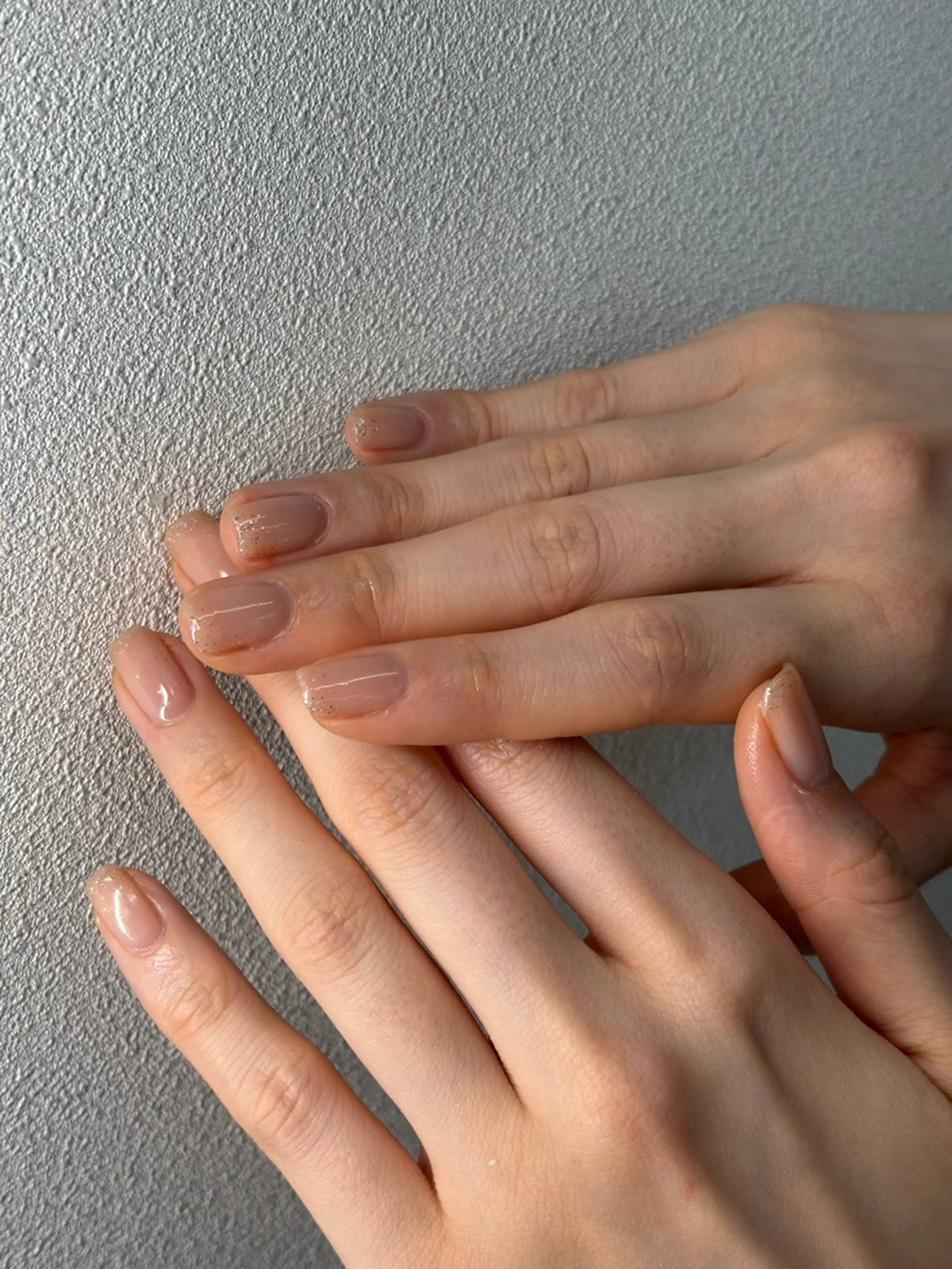 ネイル ラメ(グリッター) ワンカラーネイル ピンク filonnail yui_ニュアンスのネイルデザイン