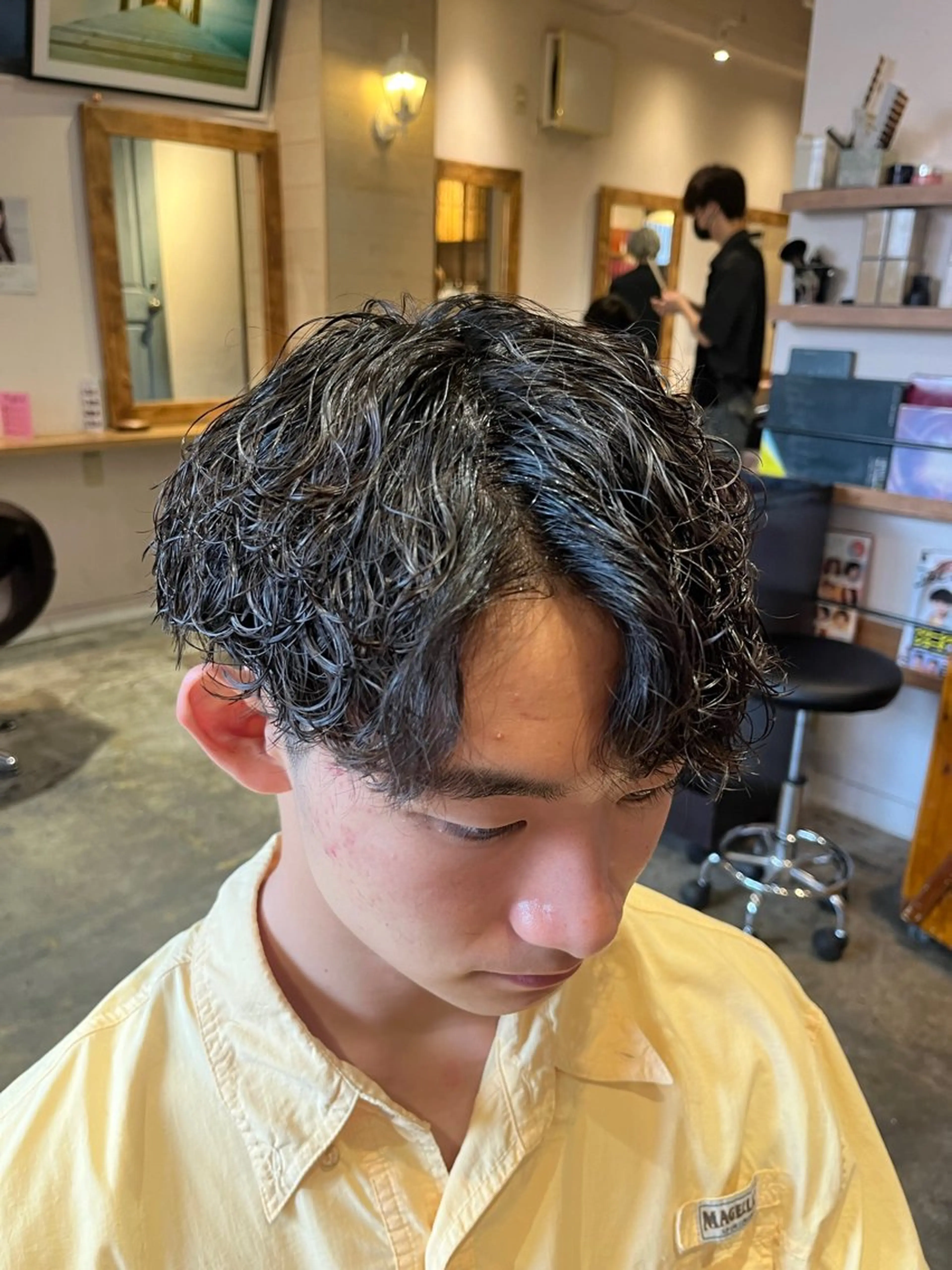 パーマ メンズ カット パーマ トリートメント ヘアセット 👑メンズパーマの 天才店長望月👑のヘアスタイル