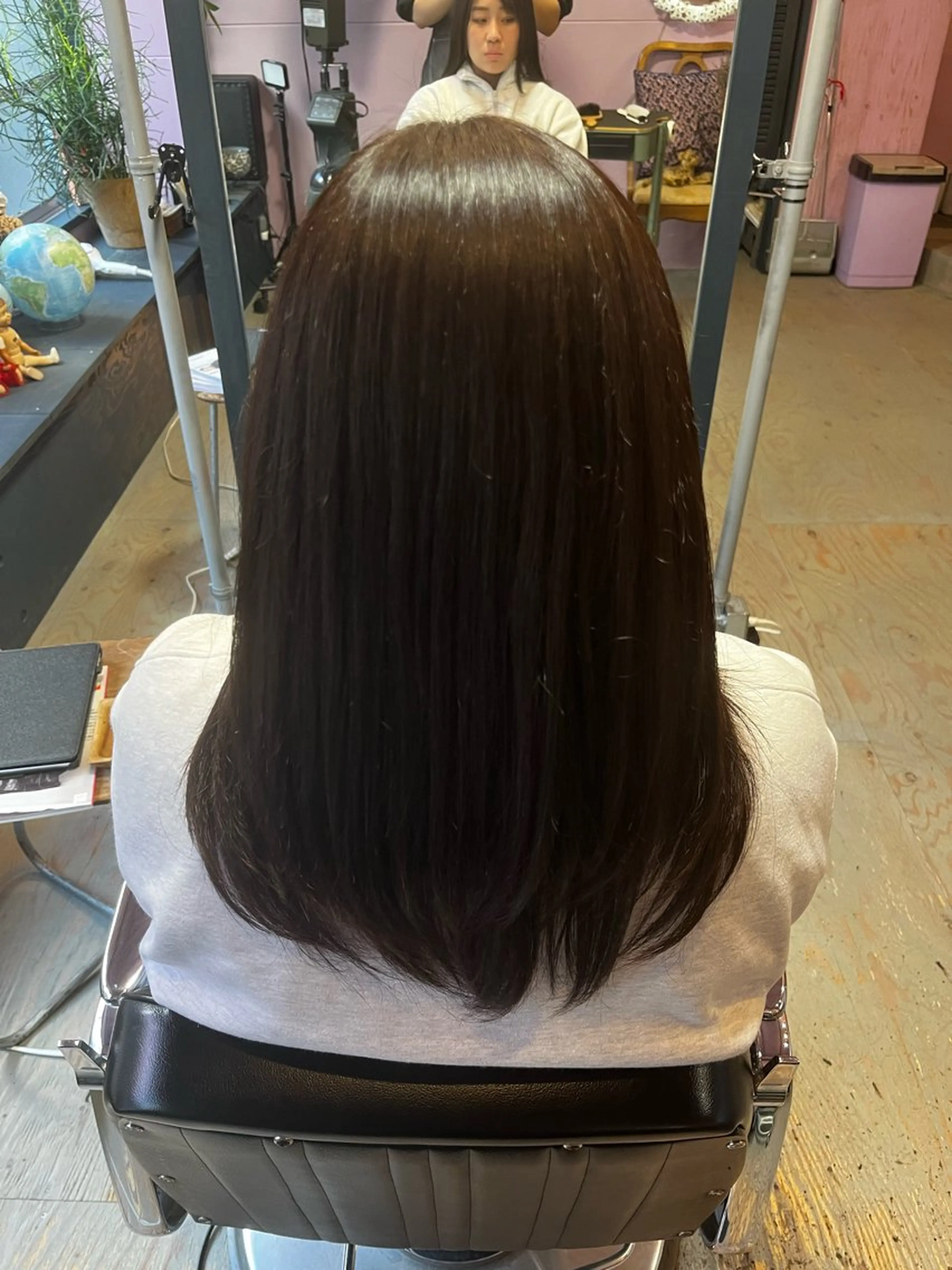 セミロング カラー ブラウンカラー チョコレートブラウン PEACE   HAIR所属・藤野 海翔のヘアスタイル