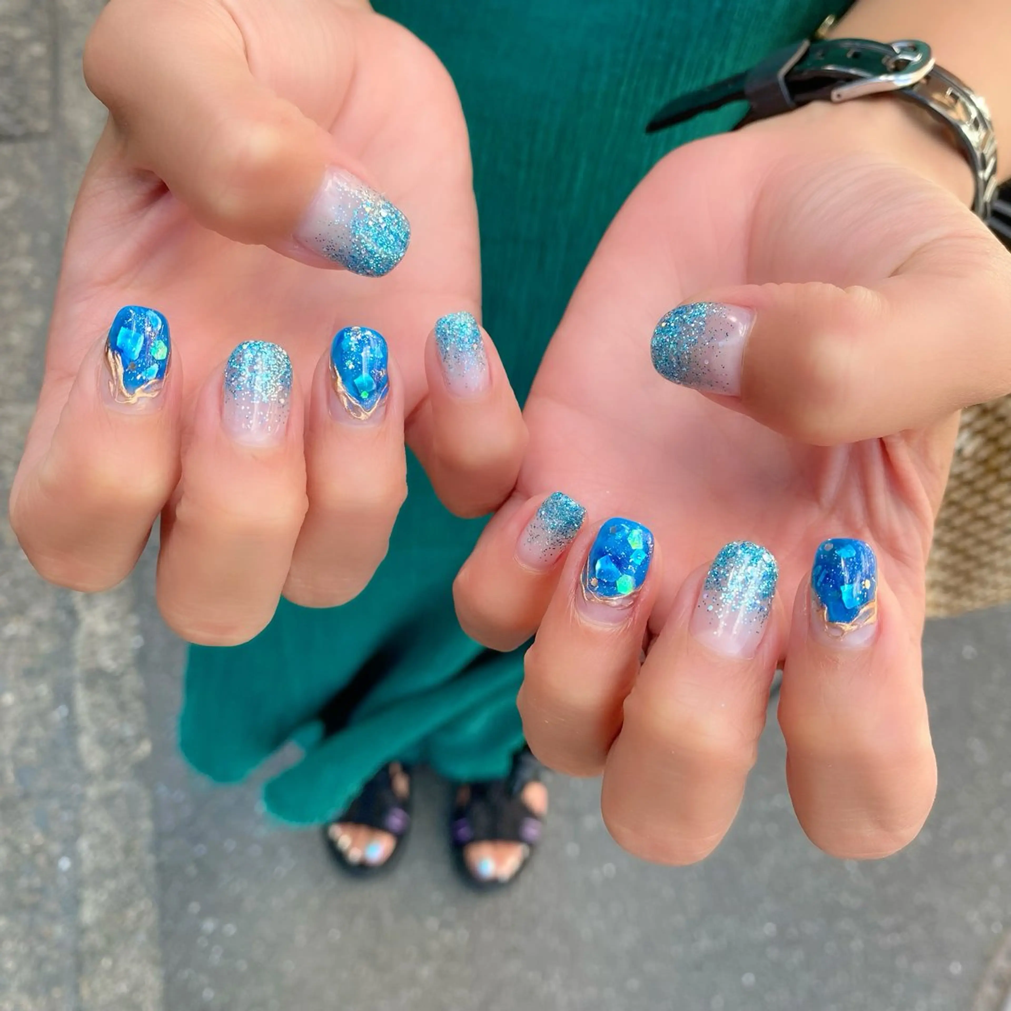 ネイル ブルー Salon Ｋのネイルデザイン