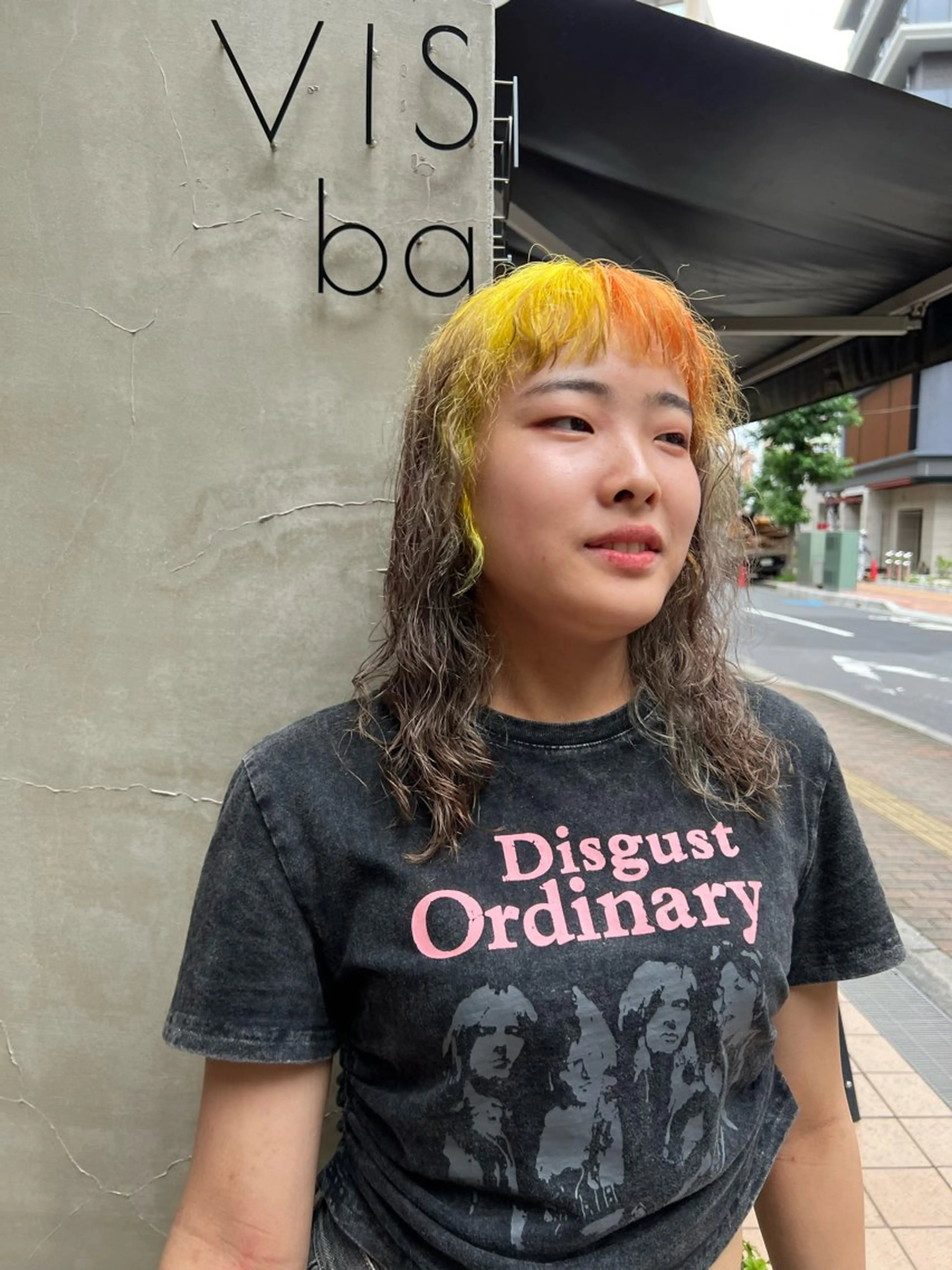 ミディアム カラー オレンジ イエローカラー ヘアカラー トリートメント 似合わせカット💙 いぐち しょうた💙のヘアスタイル