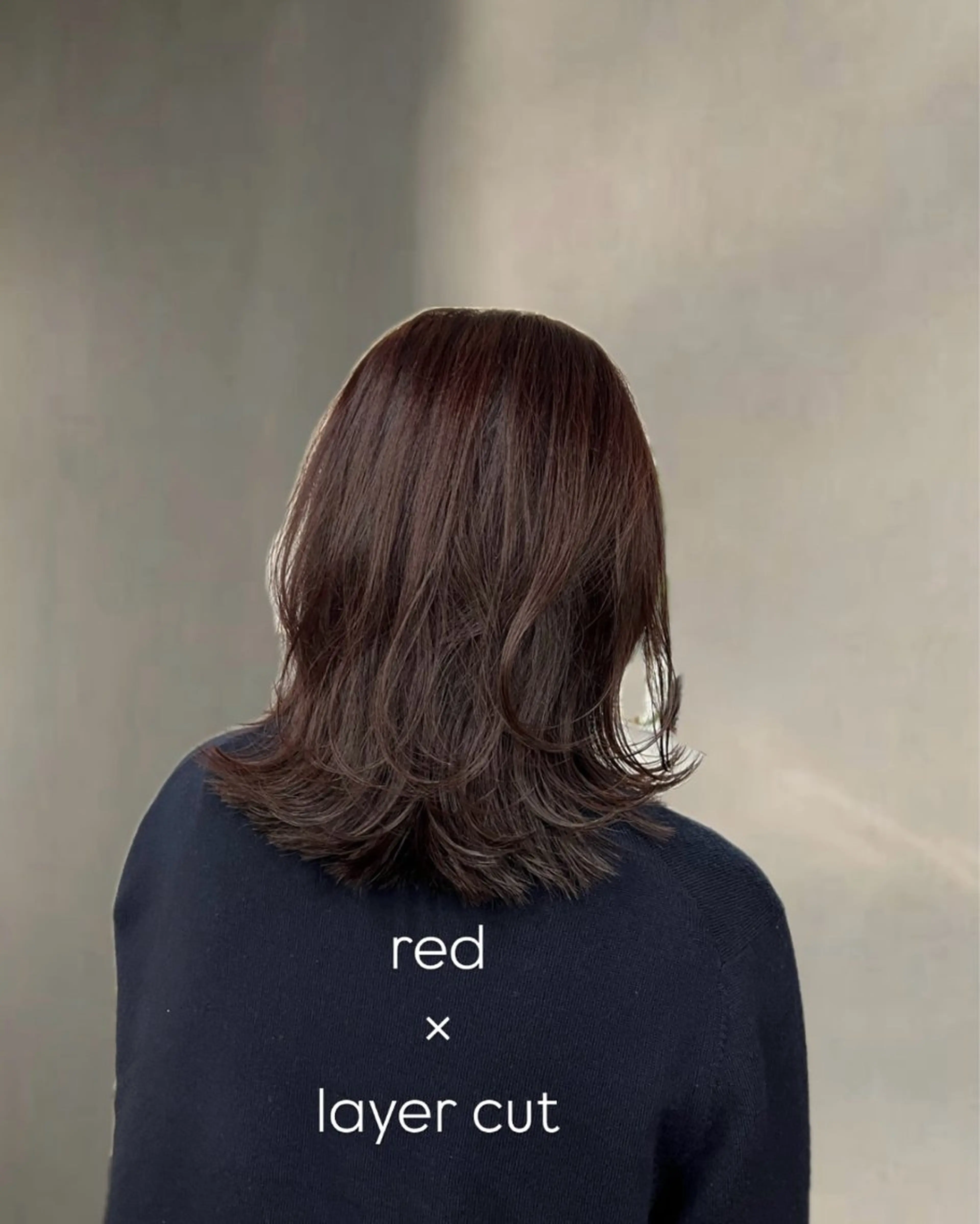 ミディアム INORI|艶カラ ー|フェイスレイヤーのヘアスタイル