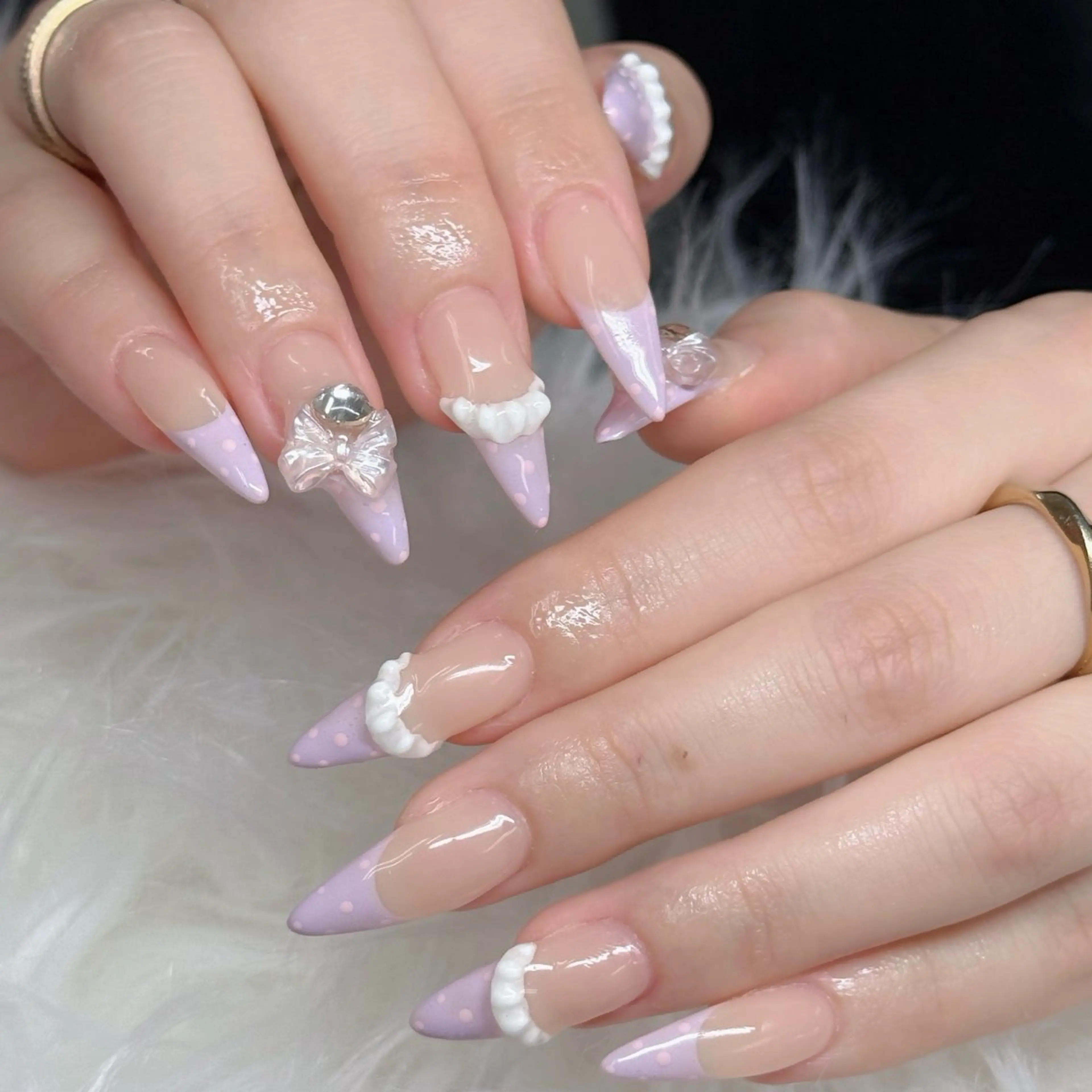 ネイル フットネイル フレンチネイル グラデーション 韓国ネイル ロングネイル ハンドネイル Hani Nail Salonのネイルデザイン