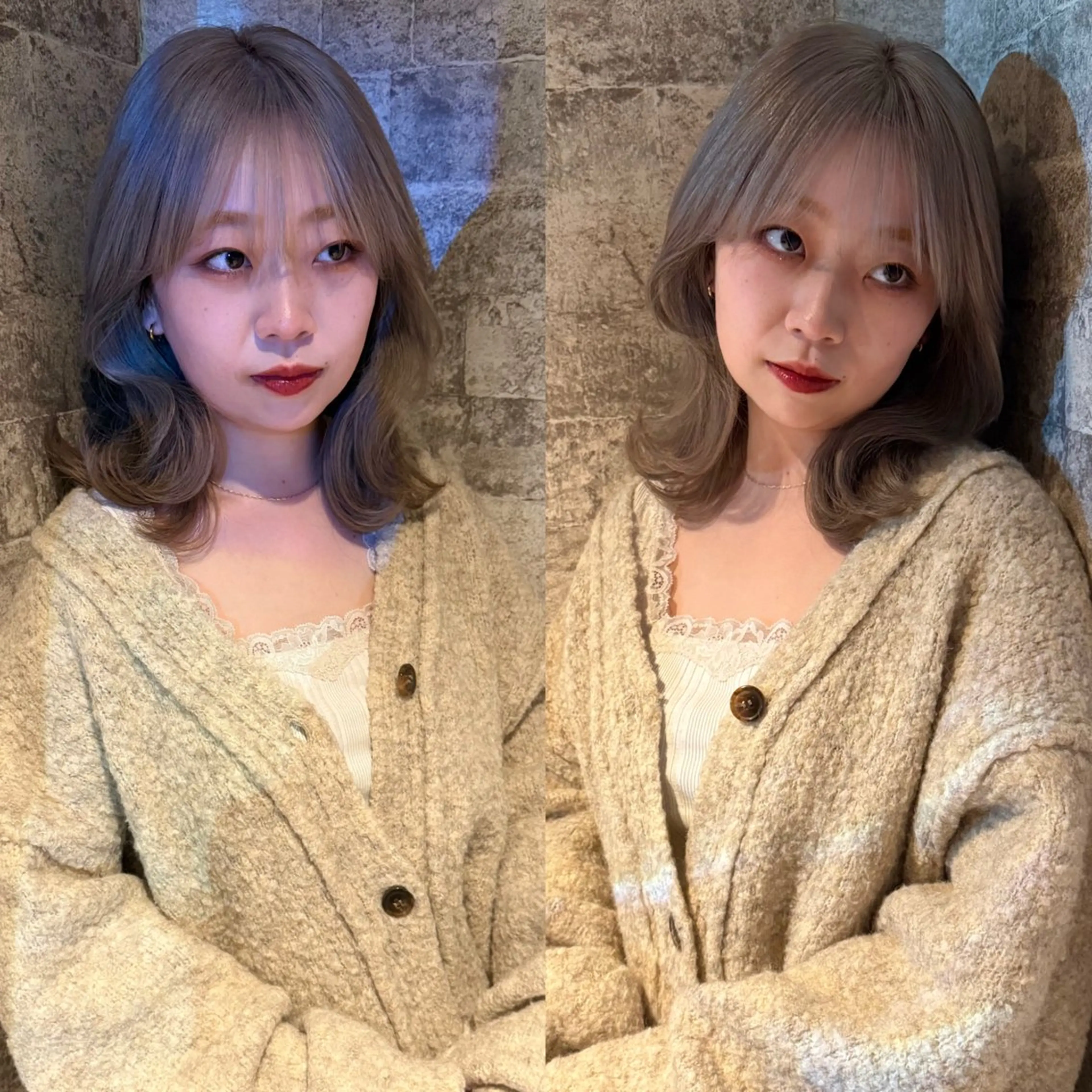 ミディアム カラー カット ヘアカラー トリートメント mai / linoah˚✧のヘアスタイル