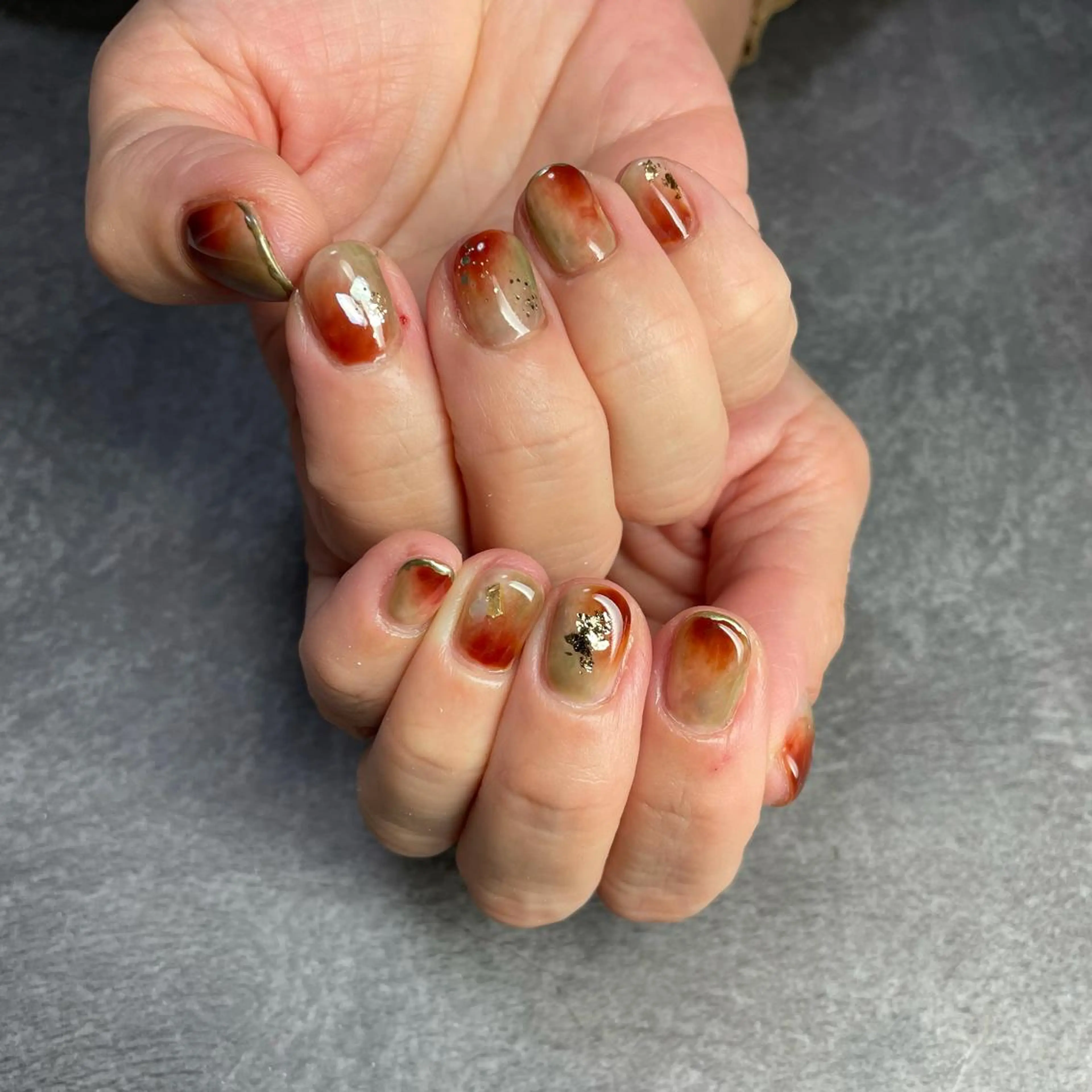 ネイル 持ち込み ニュアンスネイル ハンドネイル Mnail mayuのネイルデザイン