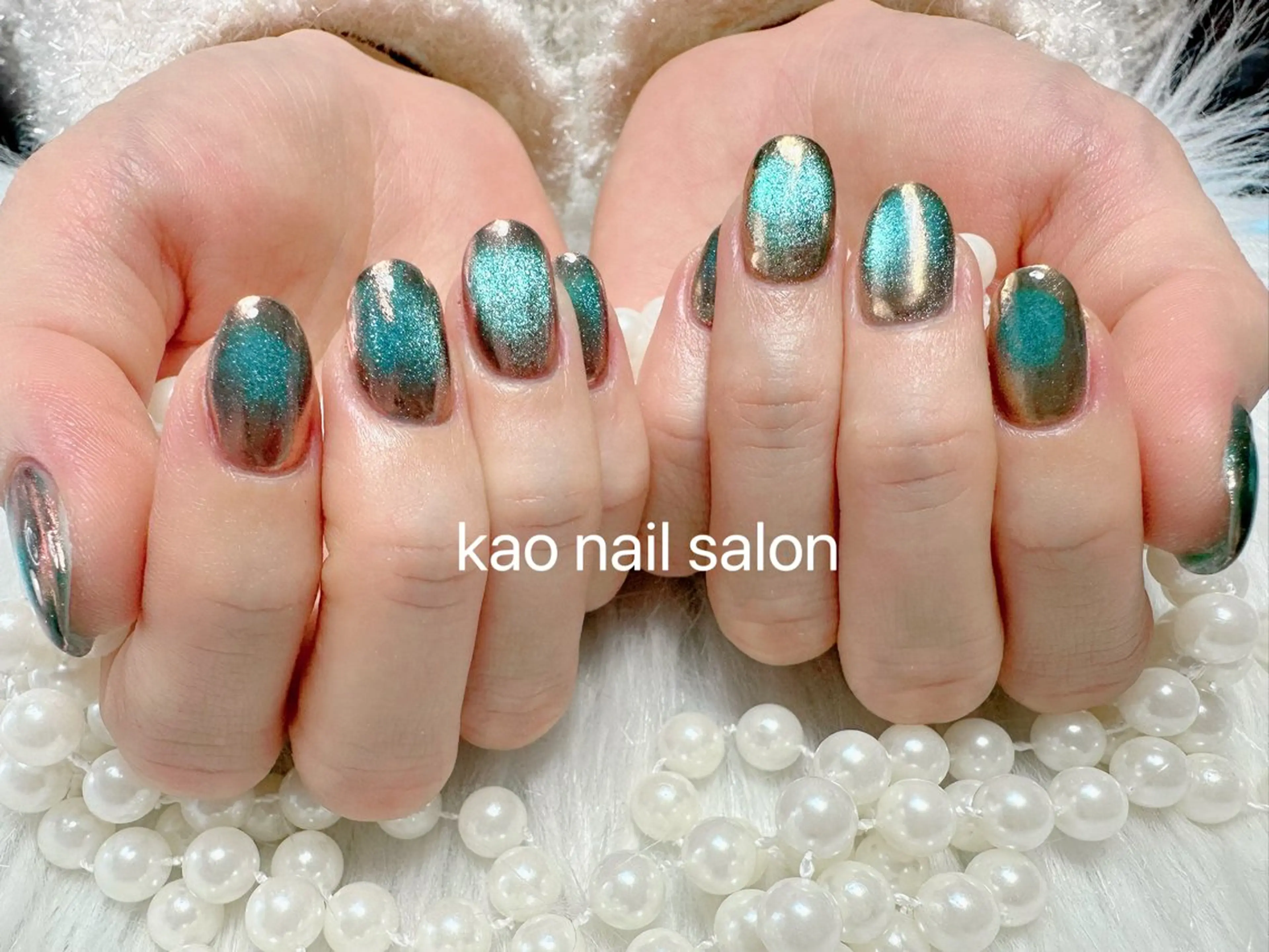 ネイル ハンドネイル kao nail マグネット/長さだしのネイルデザイン