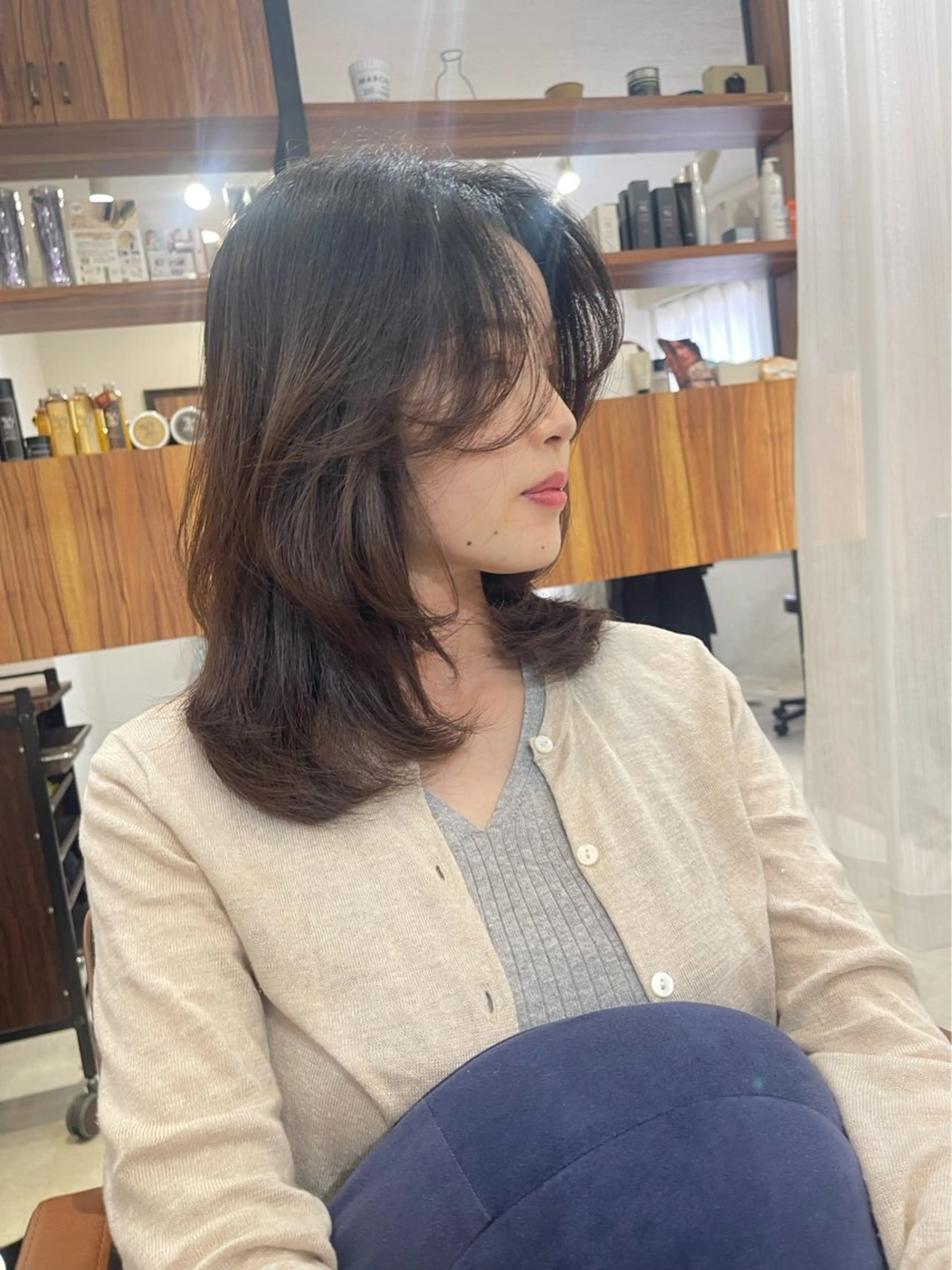 ミディアム 縮毛矯正*ショートヘ アモデル様募集/奈良のヘアスタイル