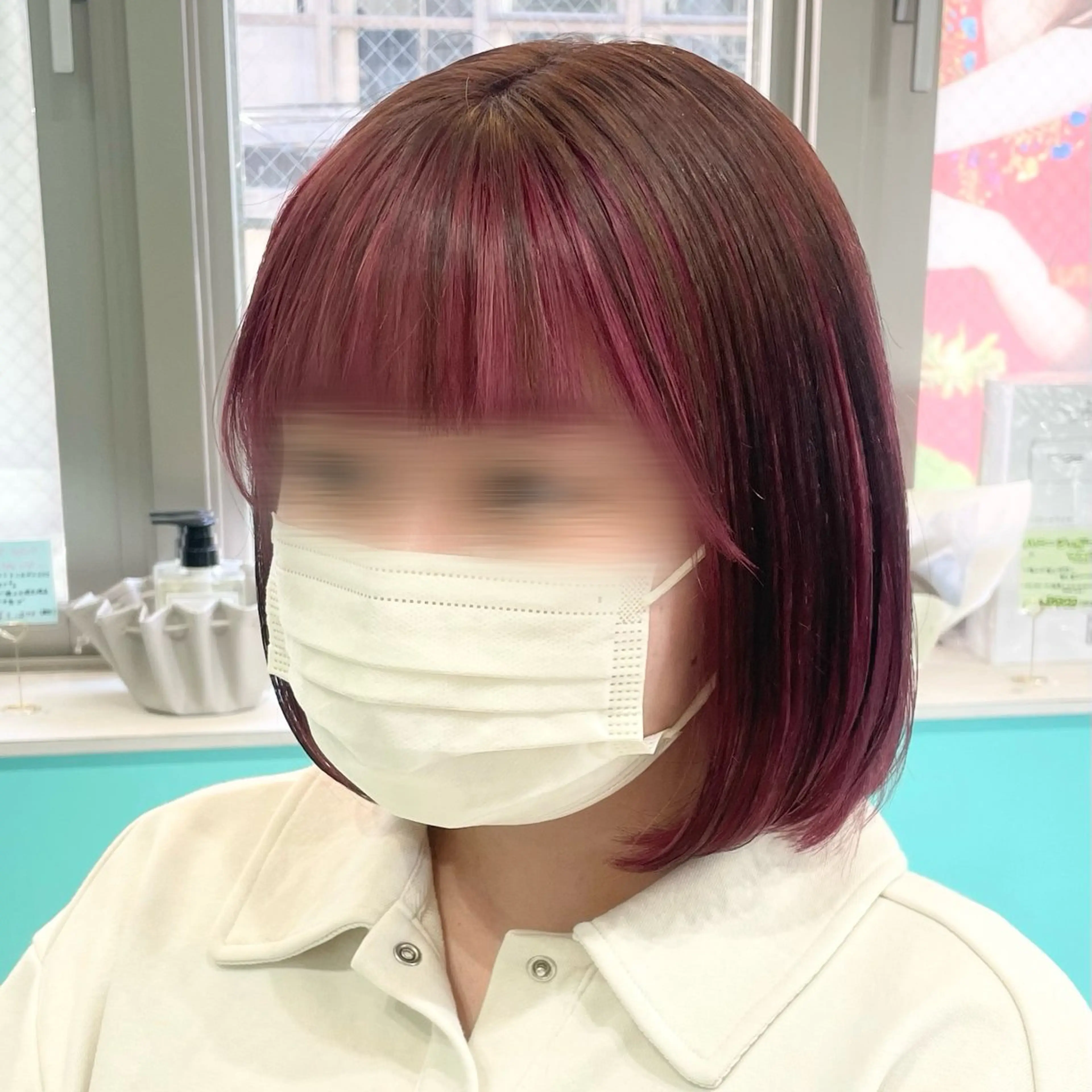 ショート カラー ピンクカラー 艶/透明感 🫧カラーのヘアスタイル