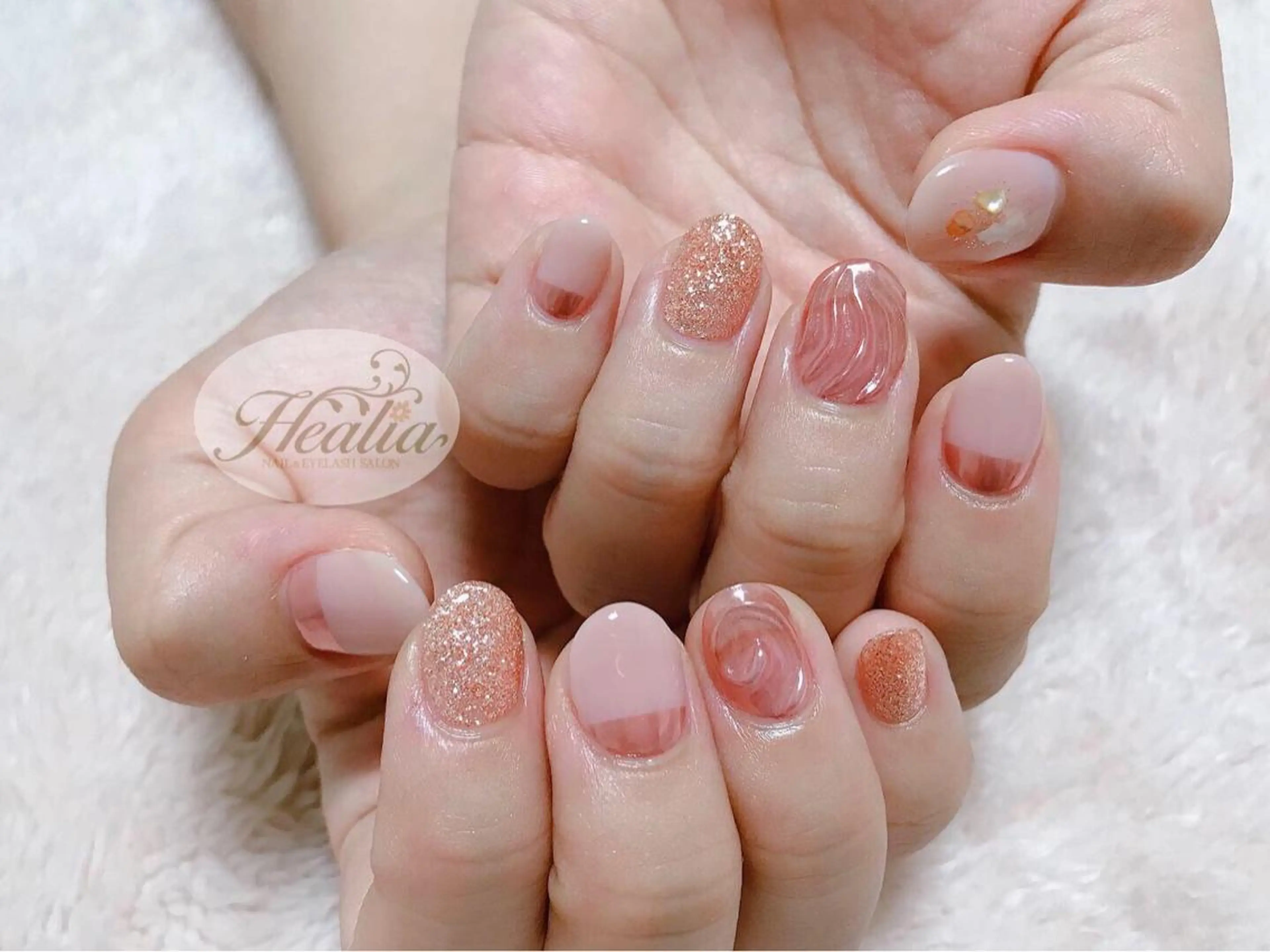 ネイル ニュアンスネイル ピンク REMIA湘南台 TANABEのネイルデザイン