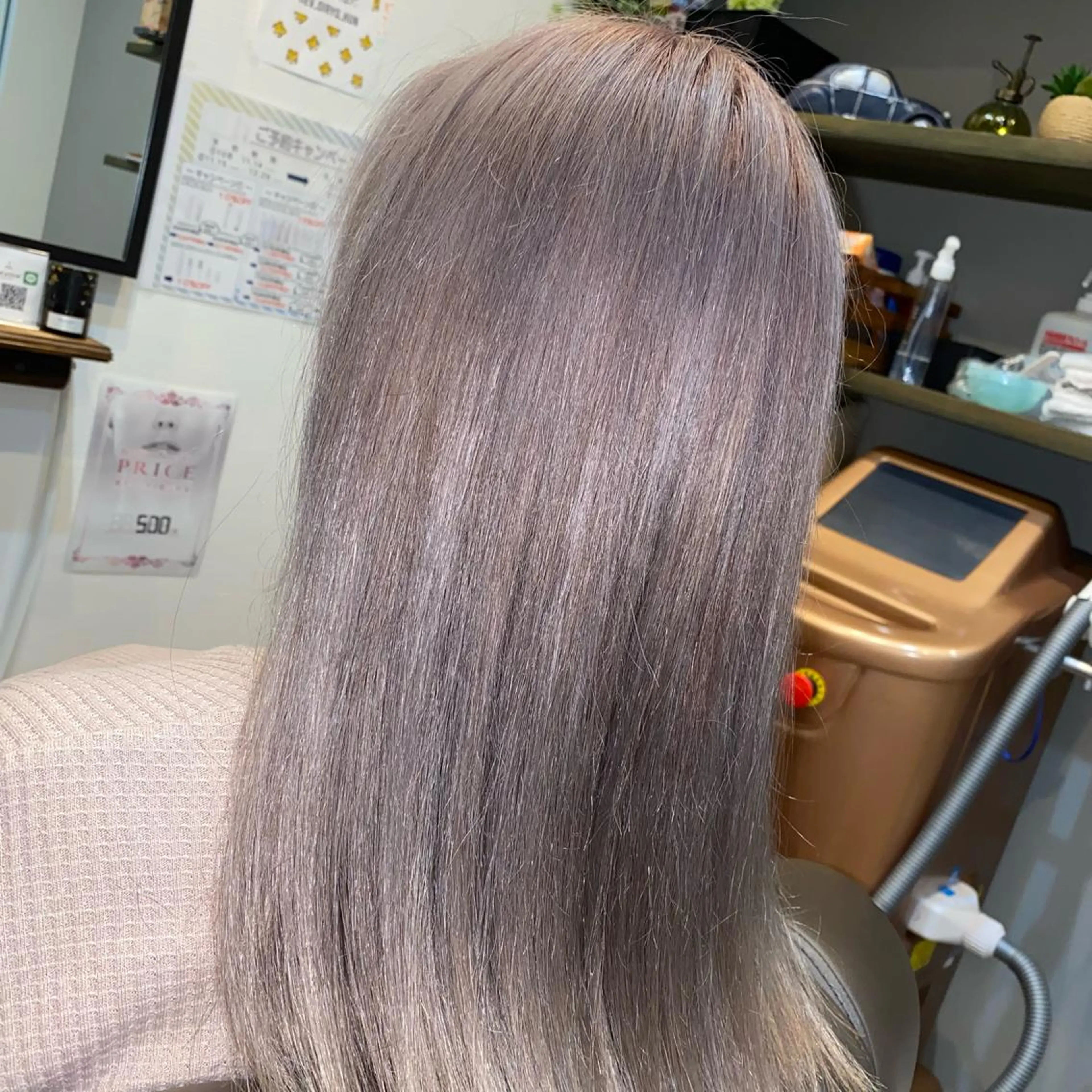 ロング カラー ベージュカラー ピンクカラー RIRŪA所属・プルシールエクステ ちゃきのヘアスタイル