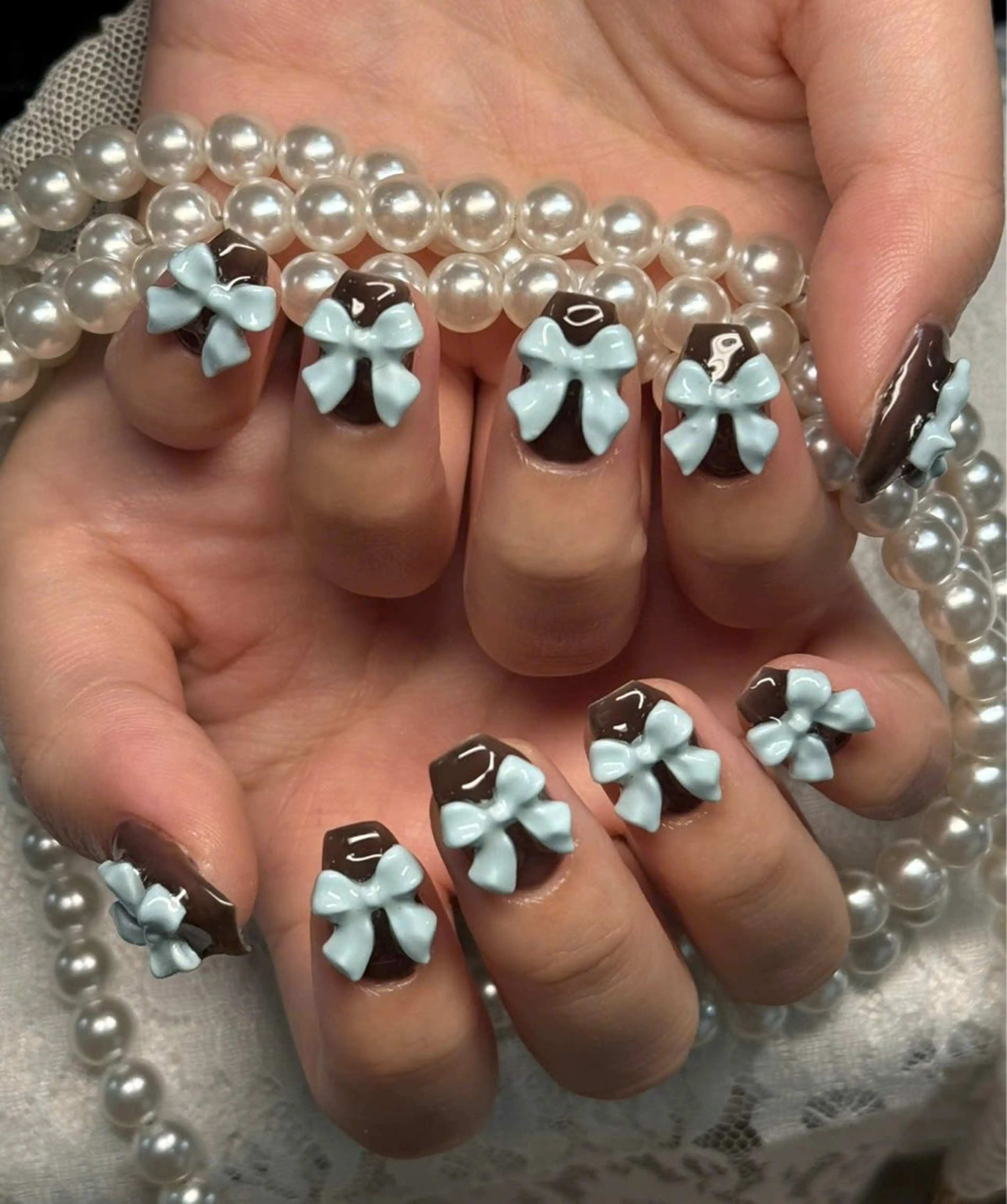 ネイル フレンチネイル ジェルネイル ガラスフレンチ ハロウィン ハート ハンドネイル H.baby Nail Salonのネイルデザイン