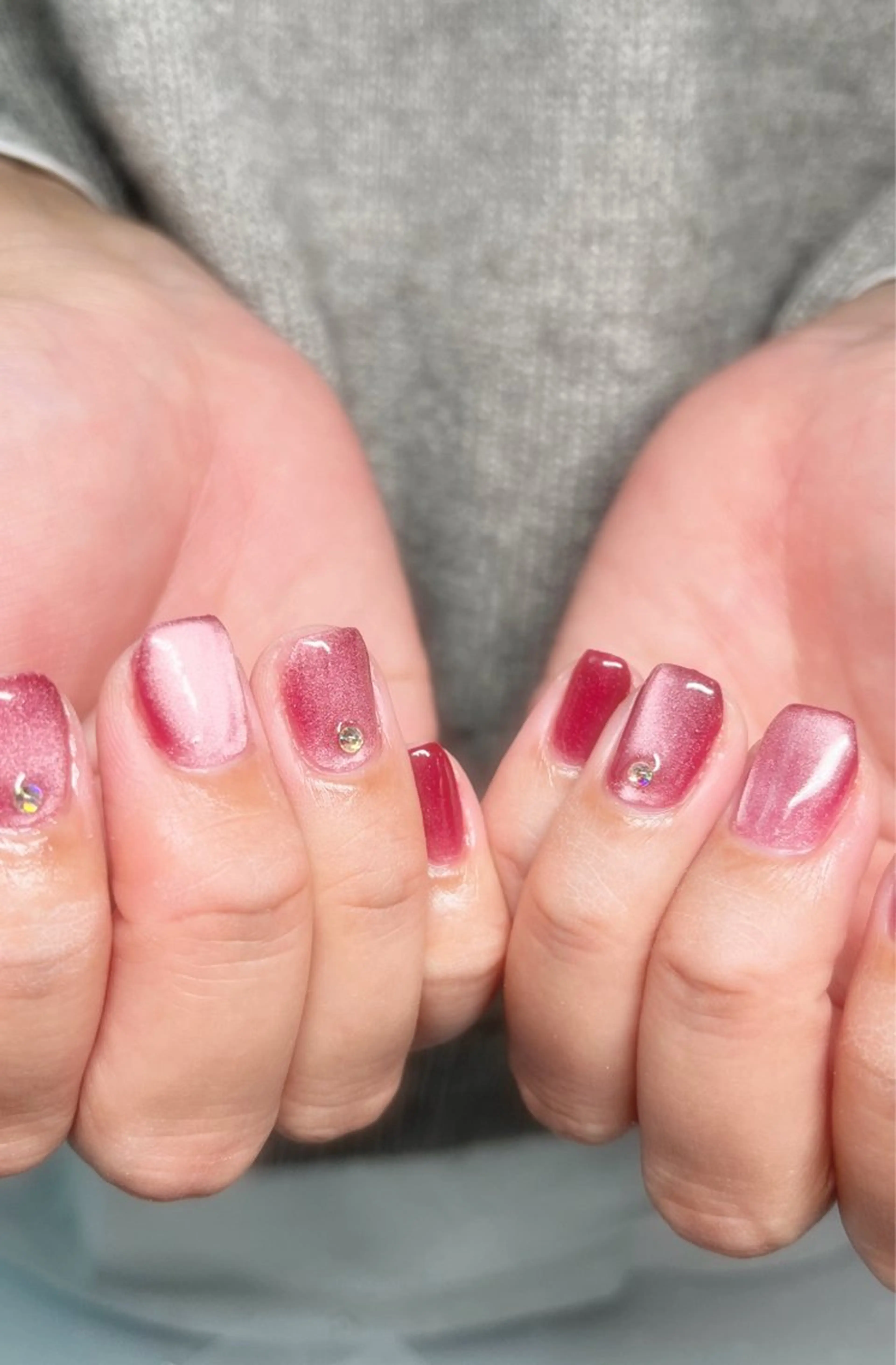 ネイル ジェルネイル パラジェル 赤色 ANNE 千葉松戸店 Ayamiのネイルデザイン