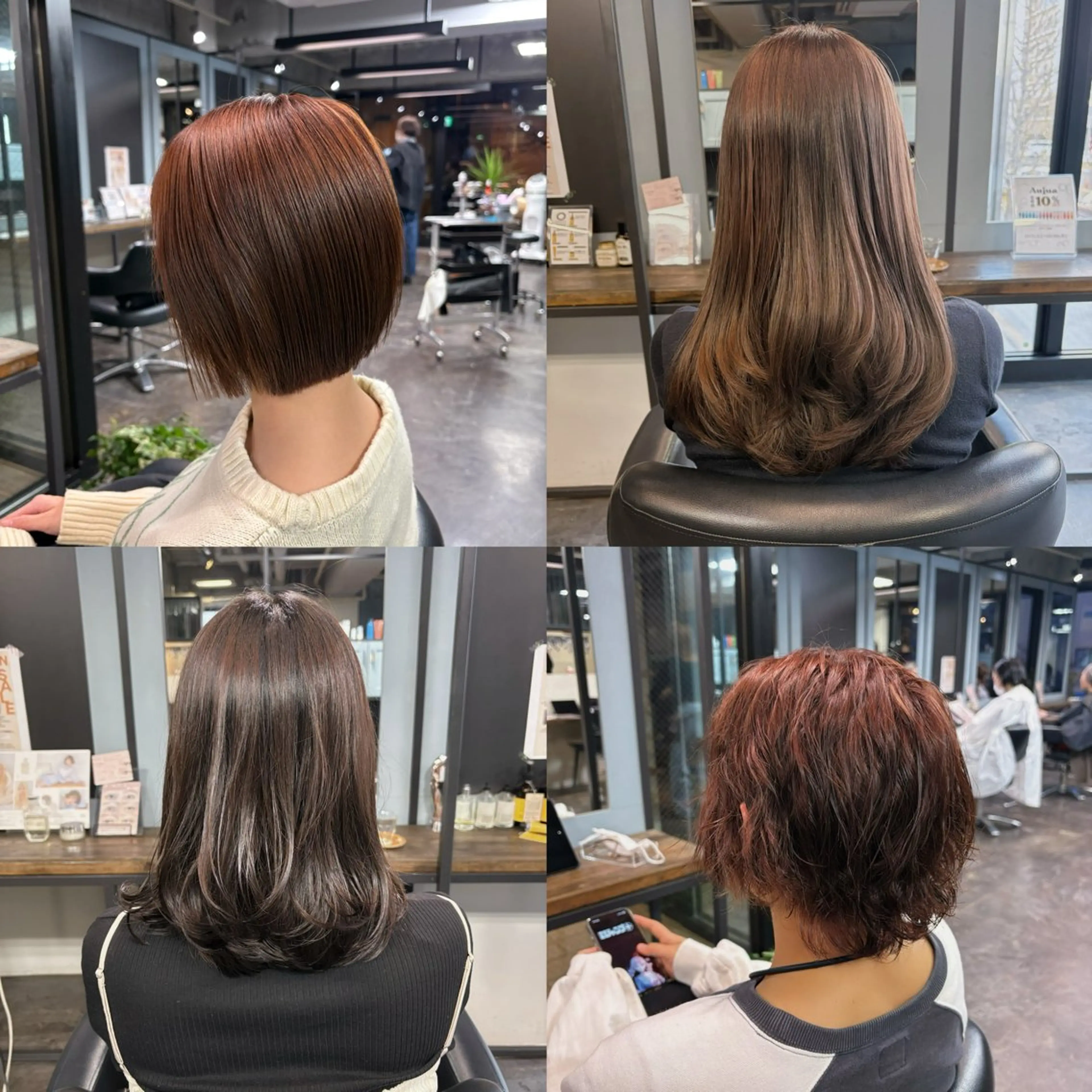 セミロング カラー ヘアアレンジ 切りっぱなしボブ ブラウンカラー ナチュラルブラウン ボブ レイヤーカット ヘアカラー ユイカ🐮暖色カラー / 再現スタイルのヘアスタイル