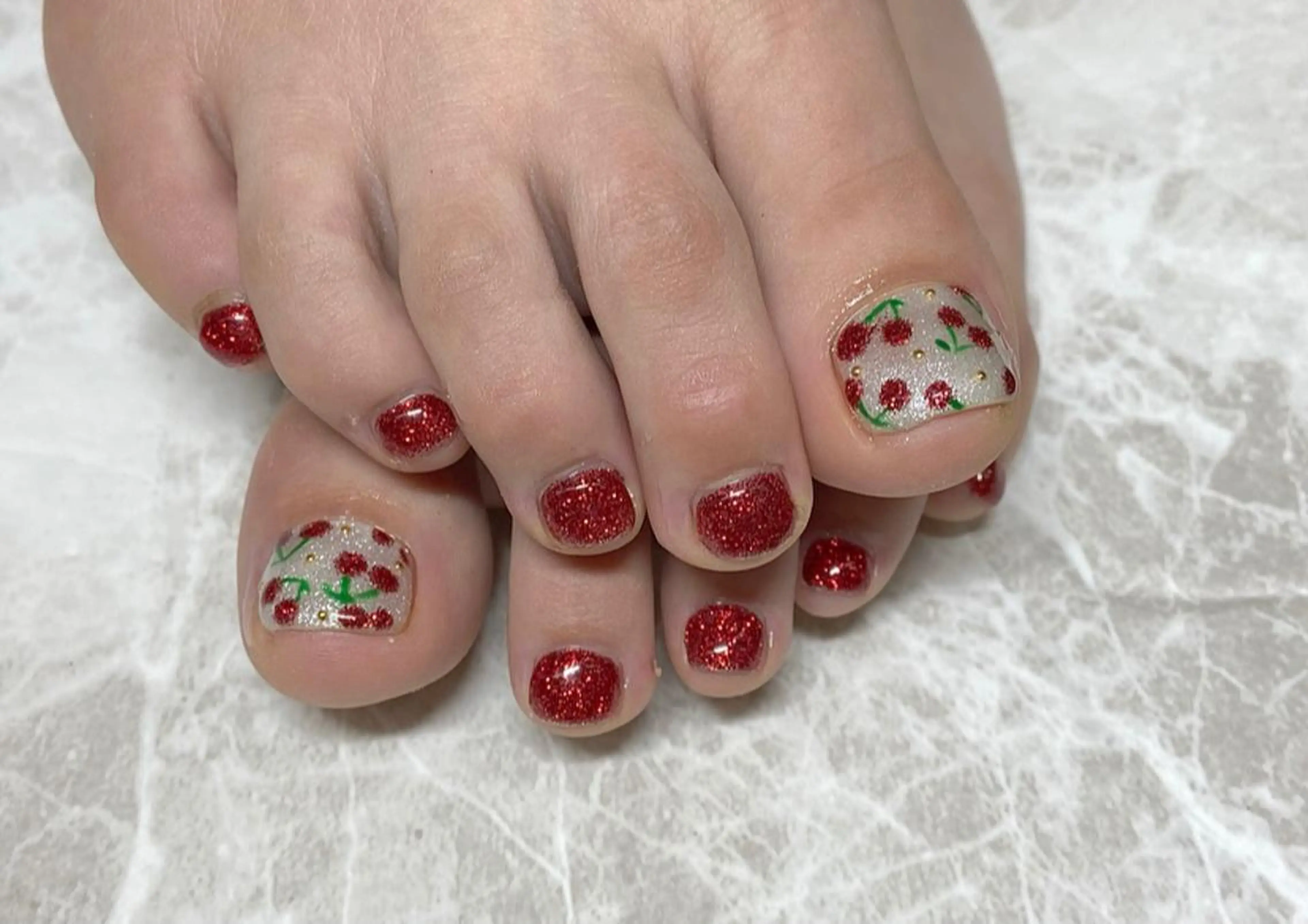 ネイル ラメ(グリッター) 春ネイル 🧸熊谷 かほ🧸のネイルデザイン