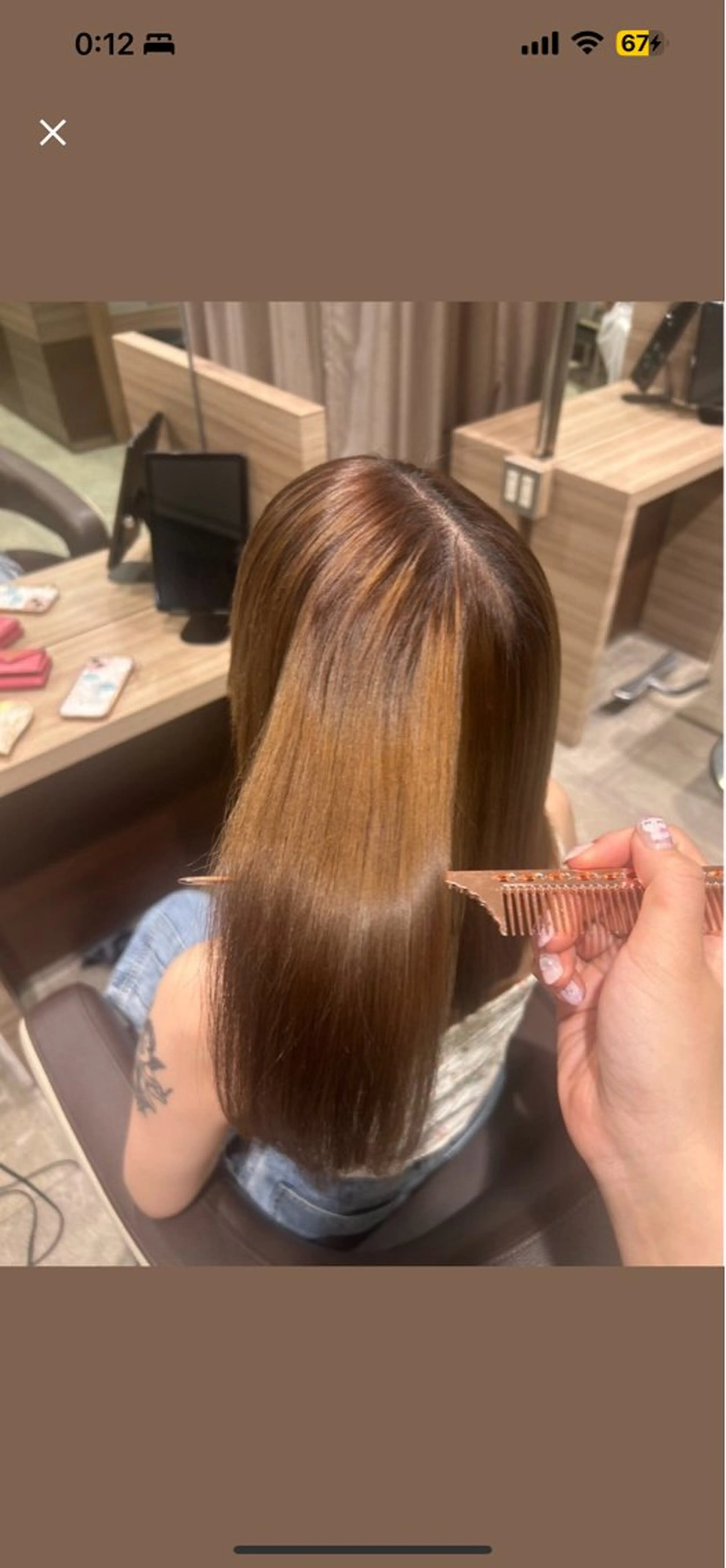 パーマ 縮毛矯正 塚下 怜菜のヘアスタイル