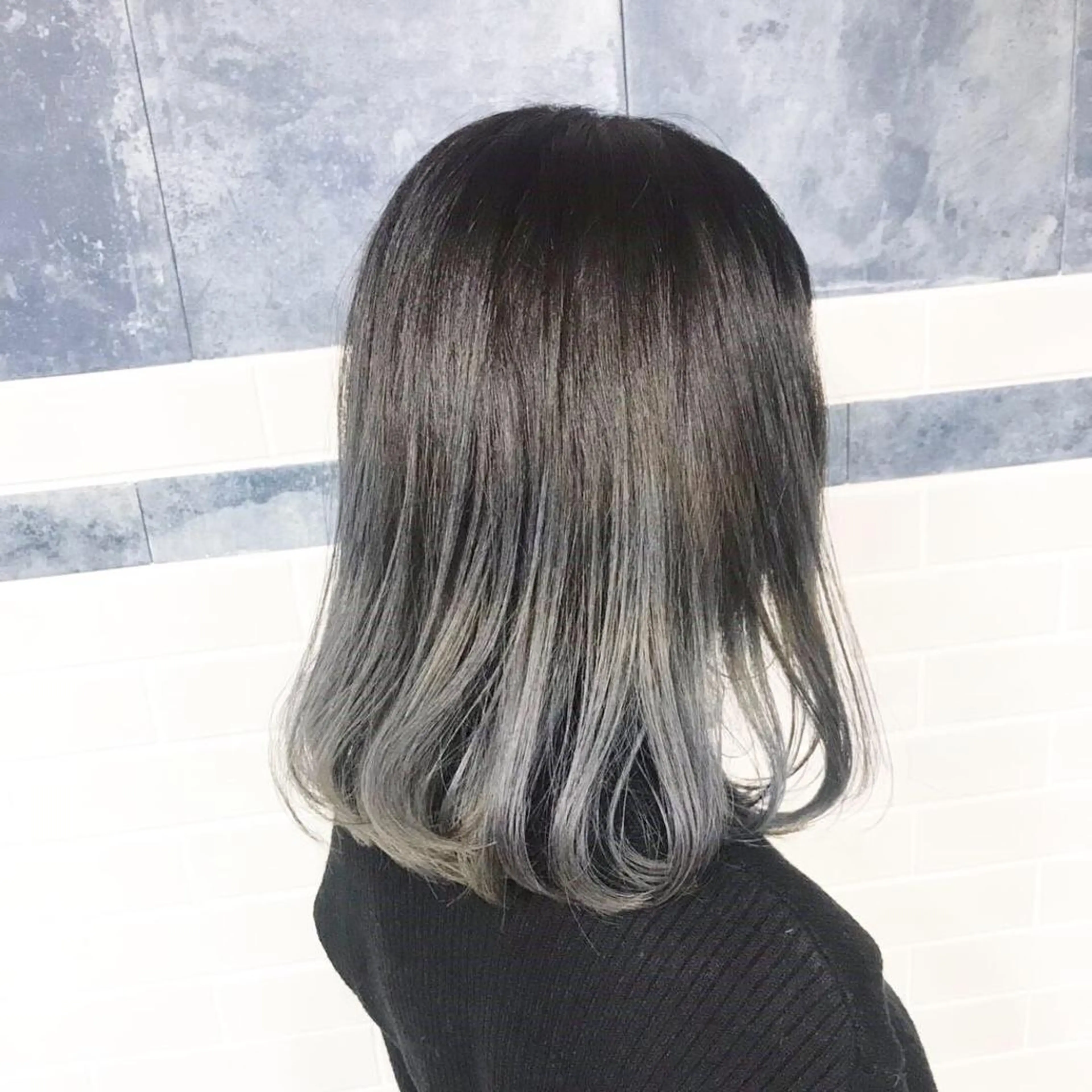ミディアム カラー アディクシーカラー ブリーチ シルバー カット ヘアカラー トリートメント ❤️Ruminate 日暮里店❤️のヘアスタイル