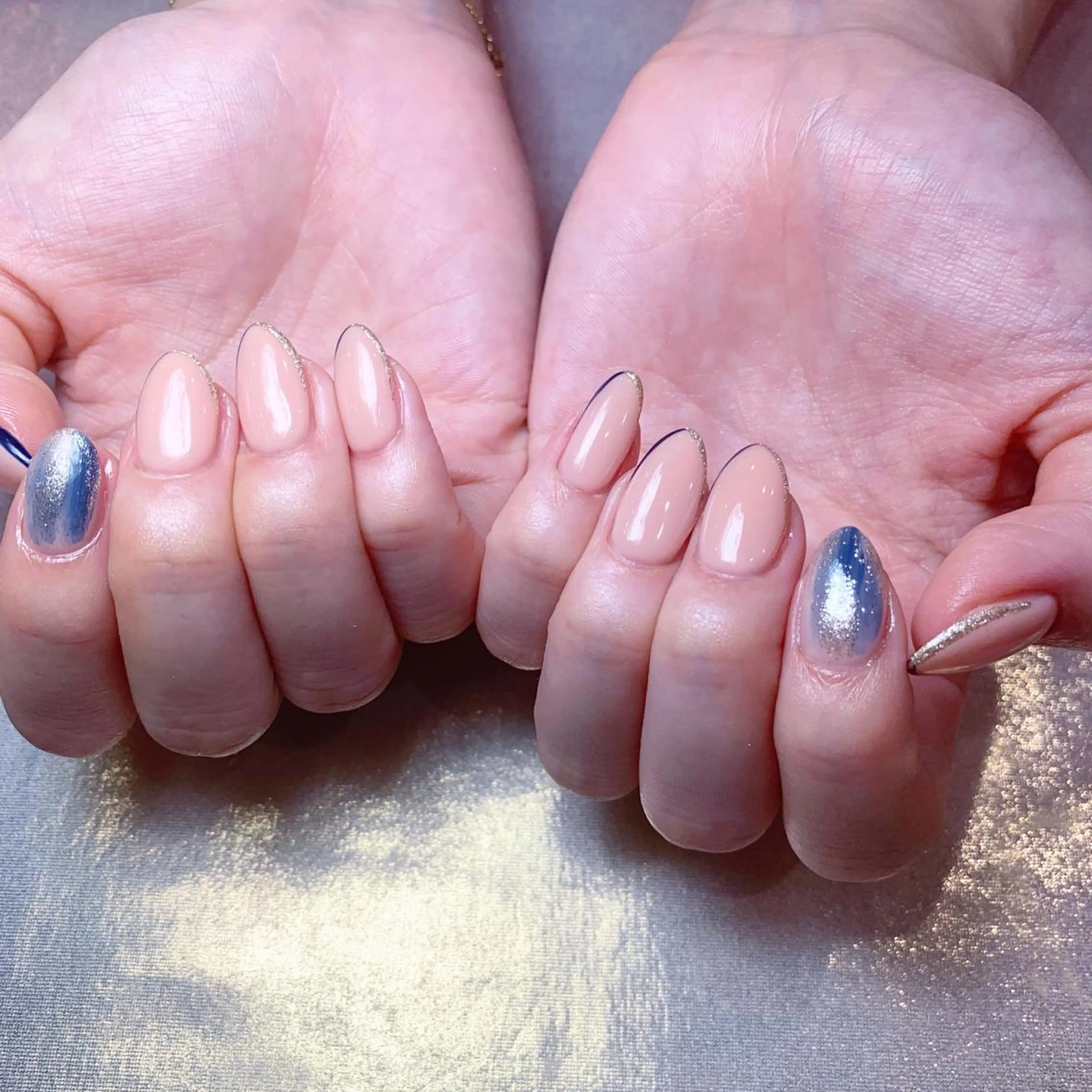 ネイル ラメ(グリッター) éclat所属・éclat エクラのネイルデザイン